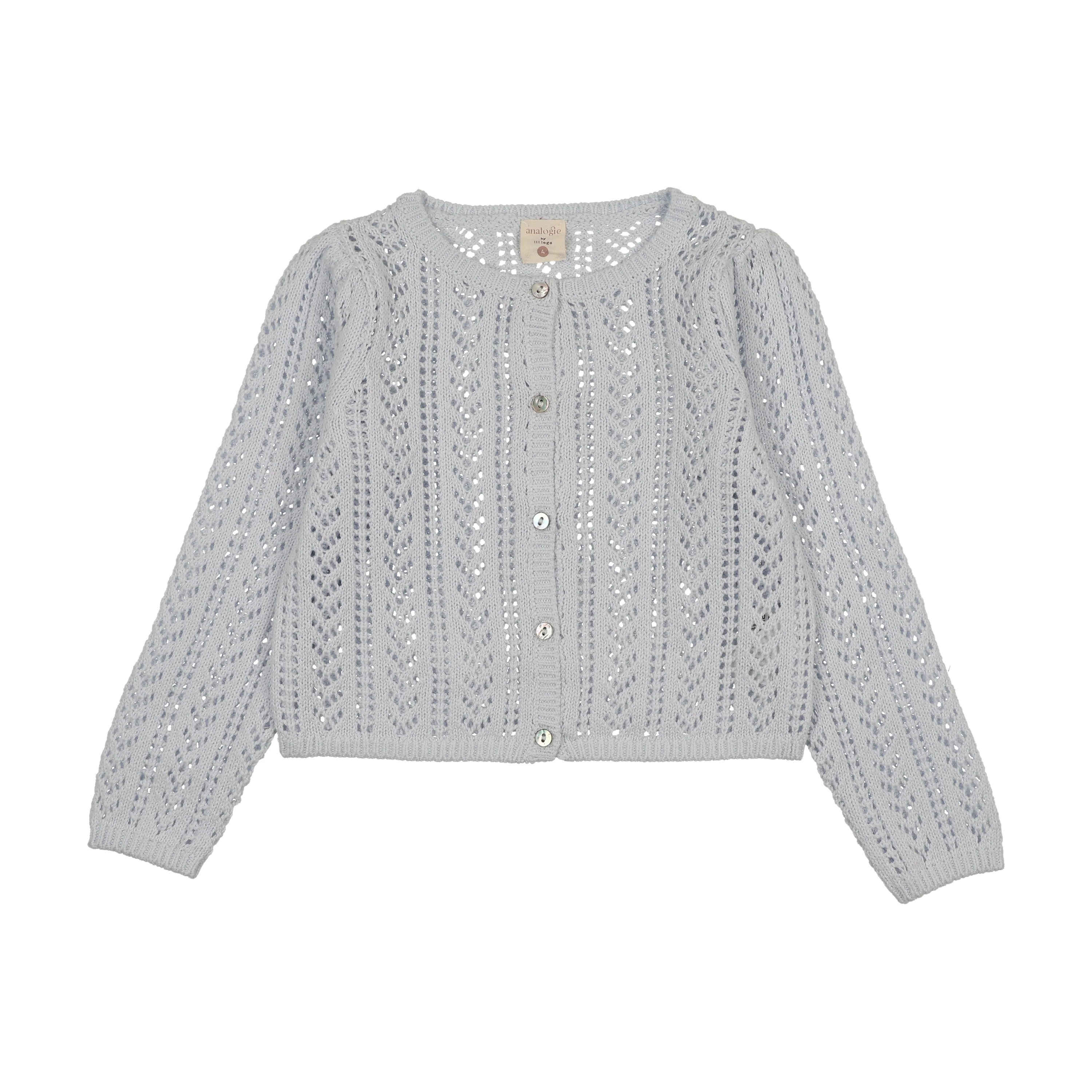 ANALOGIE CLEAR BLUE POINTELLE CARDIGAN