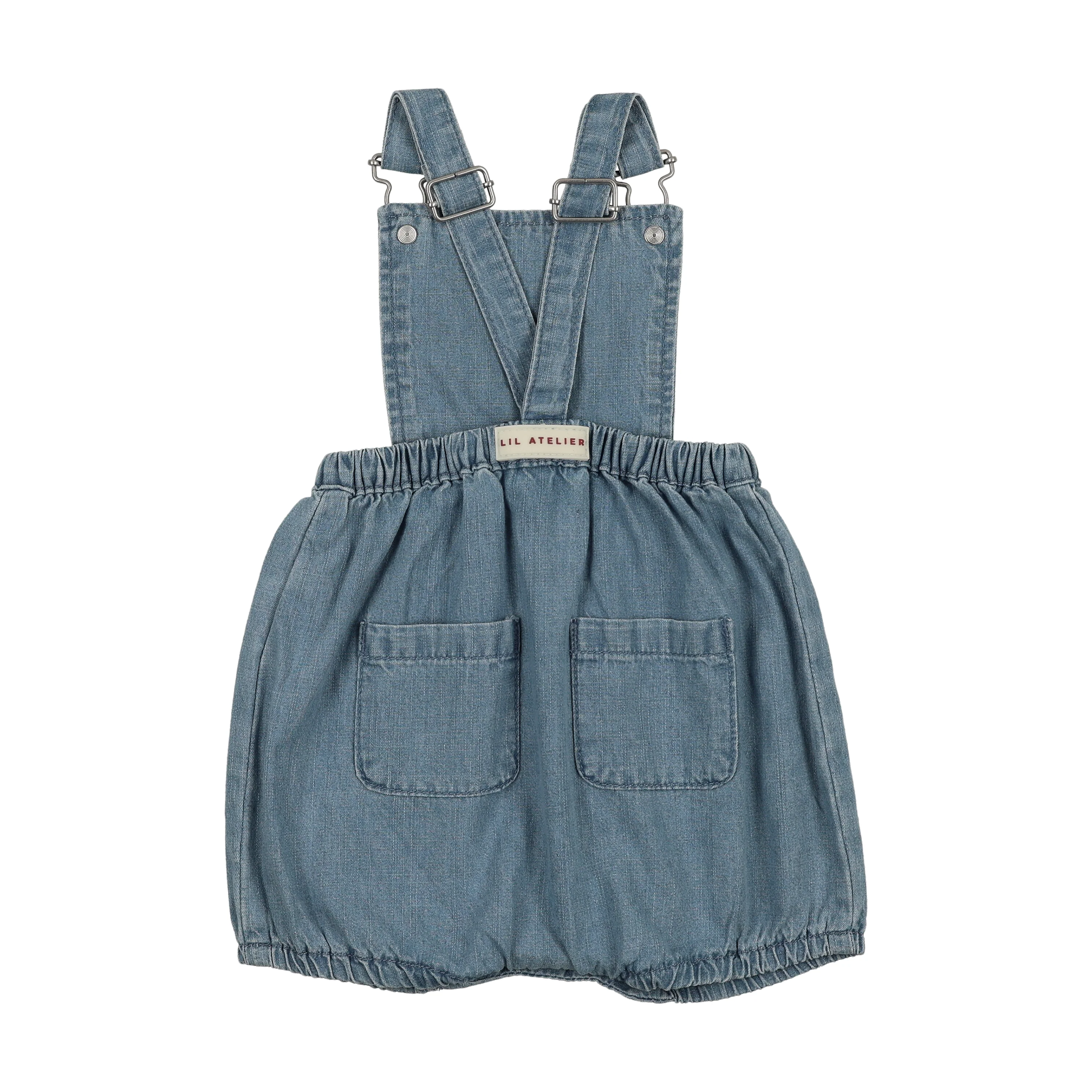 ANALOGIE MID BLUE WASH DENIM CITY GIRLS ROMPER - Image 2