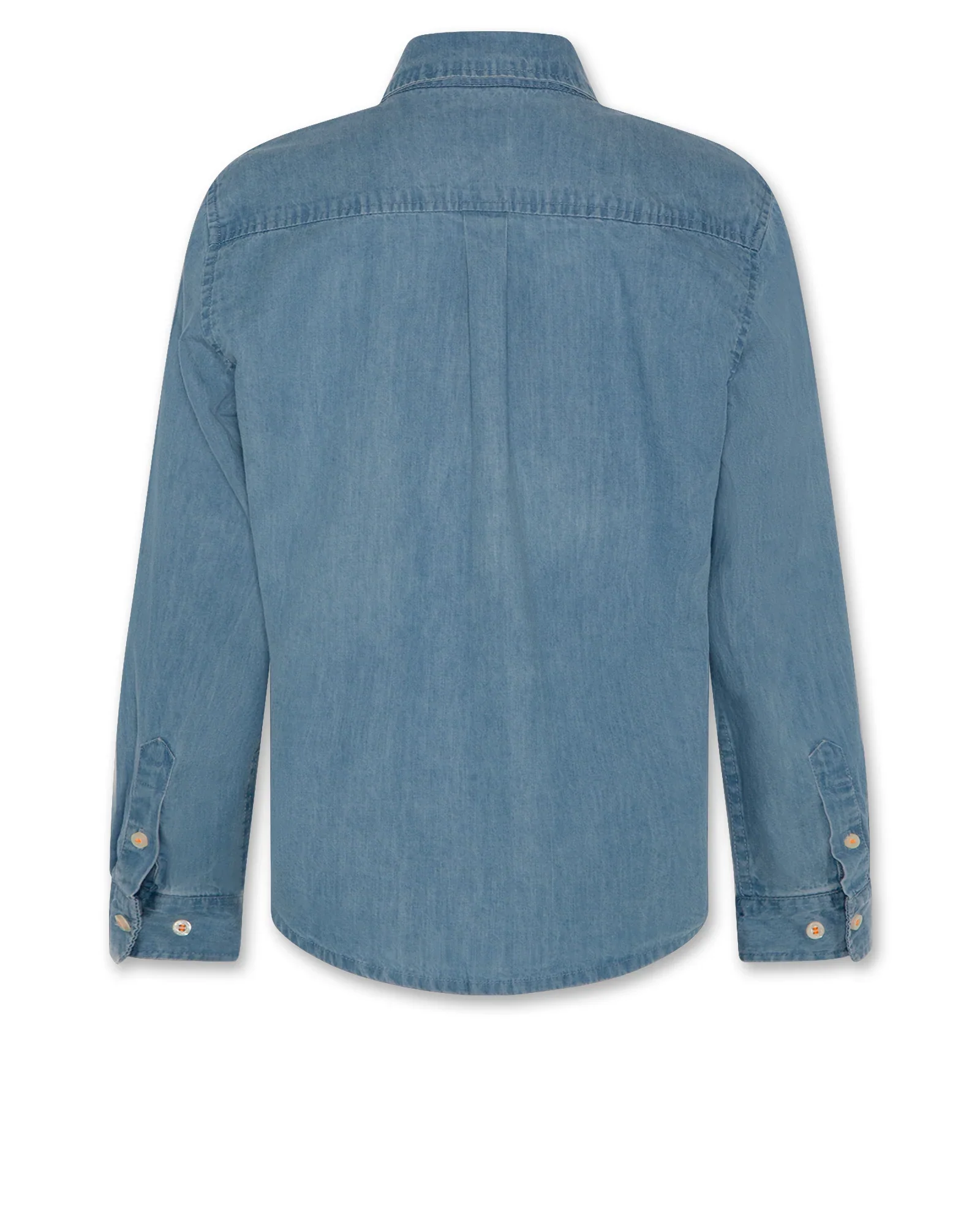 AO76 DENIM COLLARED BUTTON DOWN SHIRT - Image 2