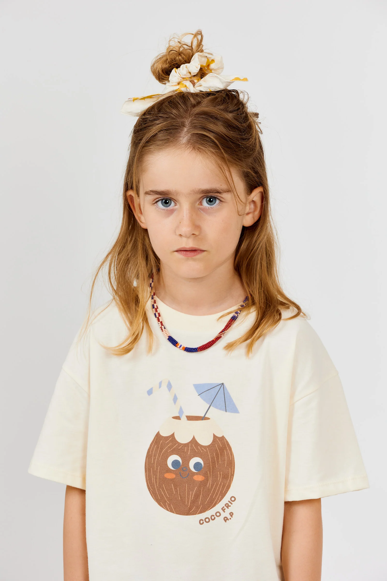 ARSENE & LES PIPELETTES CREAM COCONUT GRAPHIC TEE - Image 2