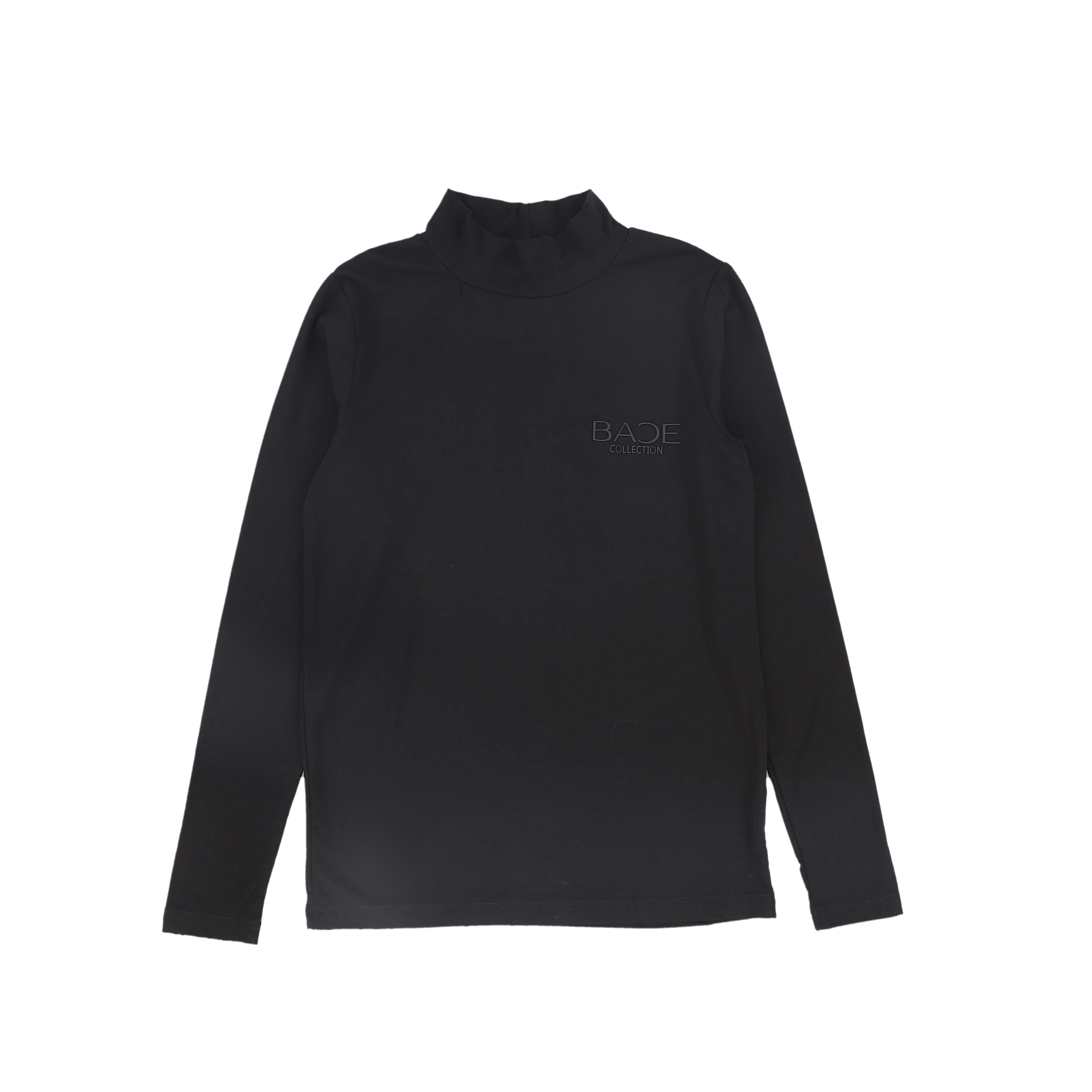 BACE COLLECTION BLACK TONAL PRINTED TURTLENECK [FINAL SALE]