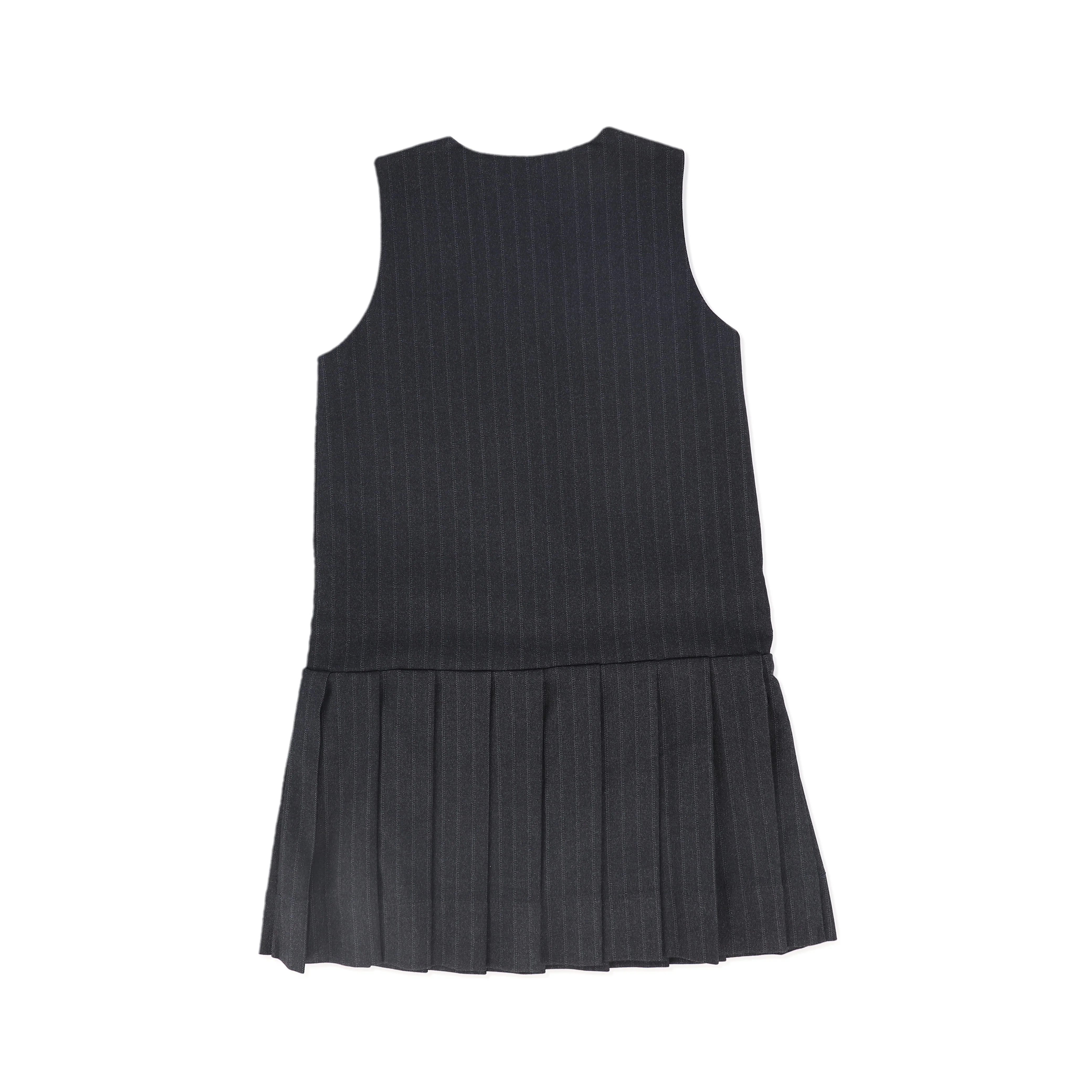 BACE COLLECTION GREY STRIPED BUTTON JUMPER [FINAL SALE] - Image 2
