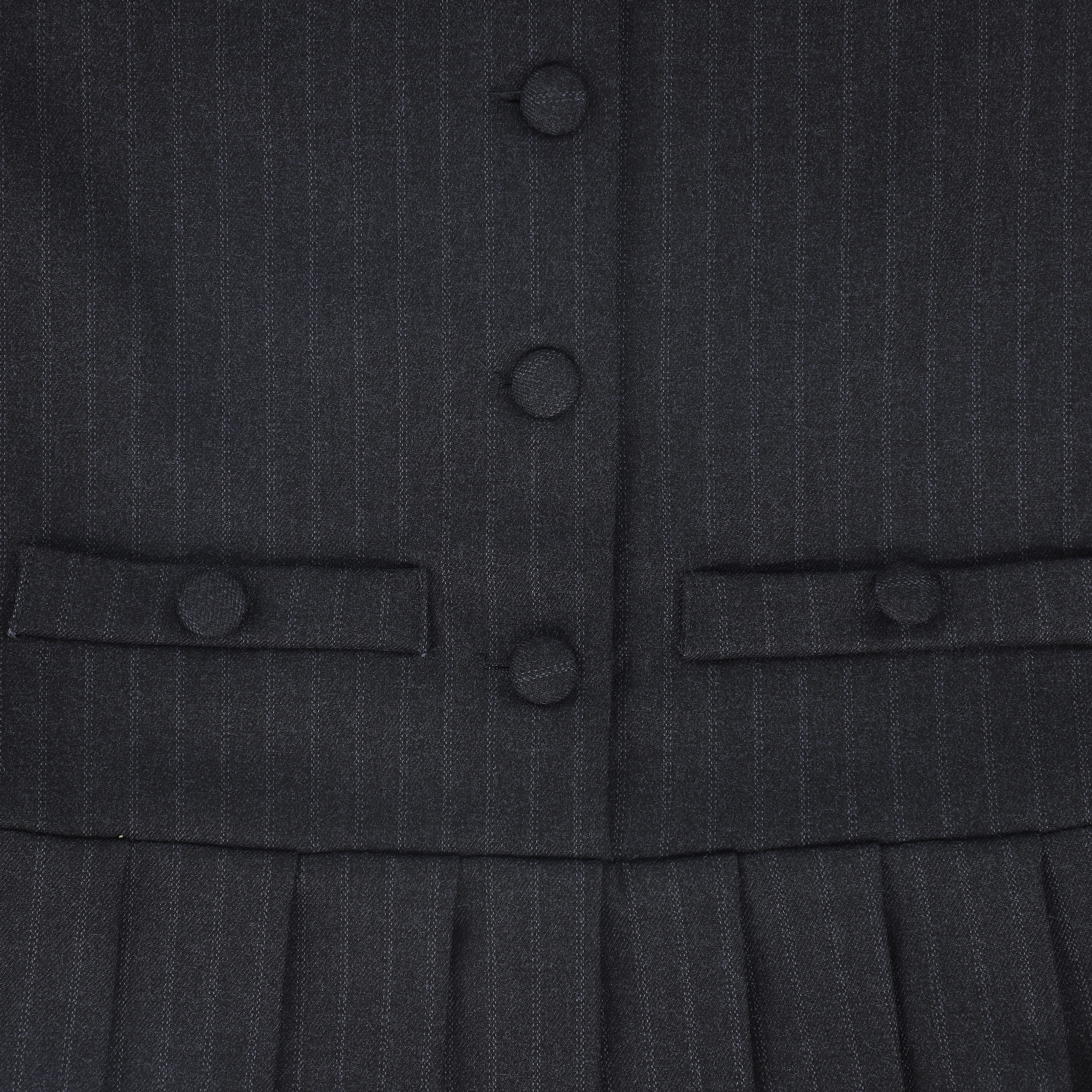 BACE COLLECTION GREY STRIPED BUTTON JUMPER [FINAL SALE] - Image 3
