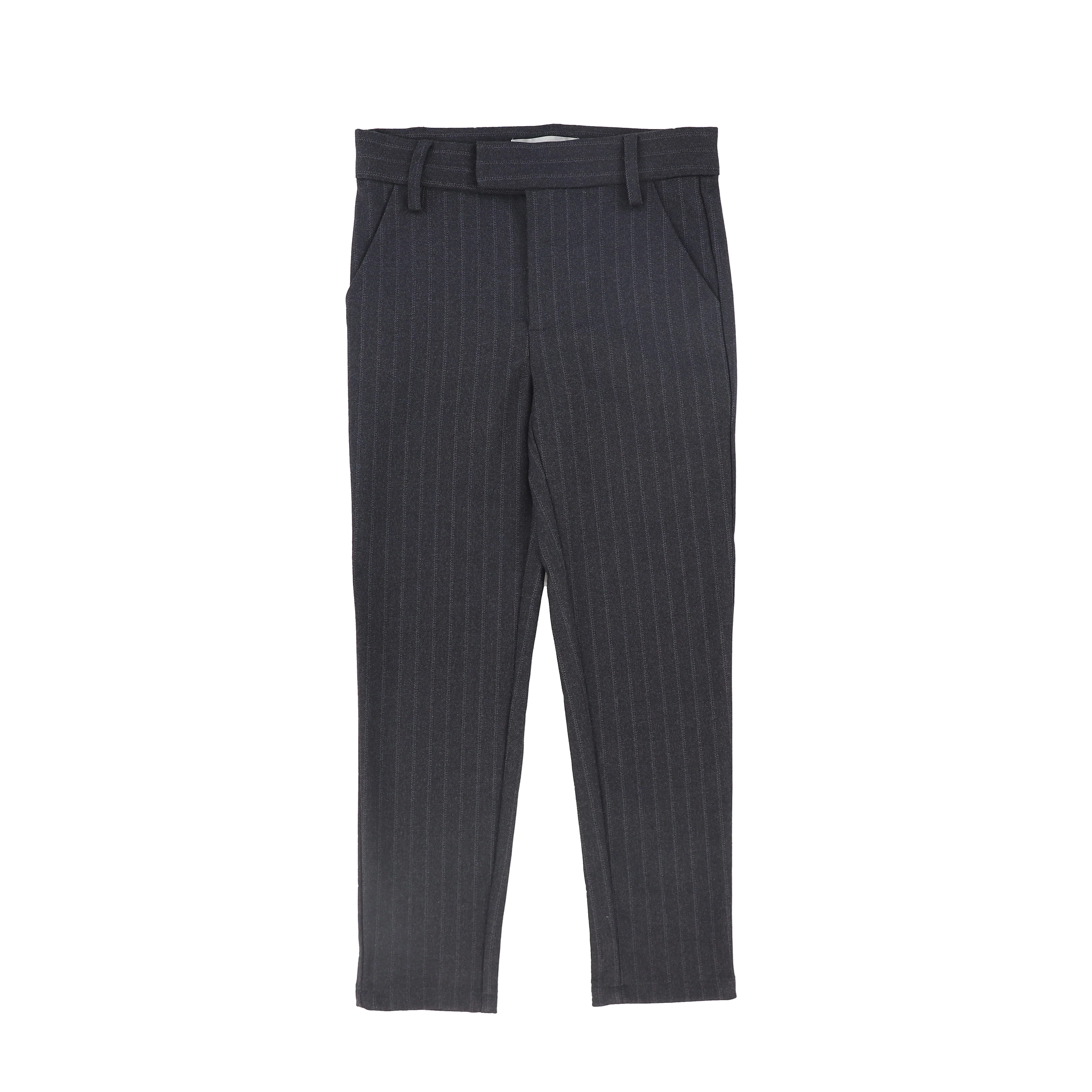 BACE COLLECTION GREY STRIPED WOOL PANTS [FINAL SALE]