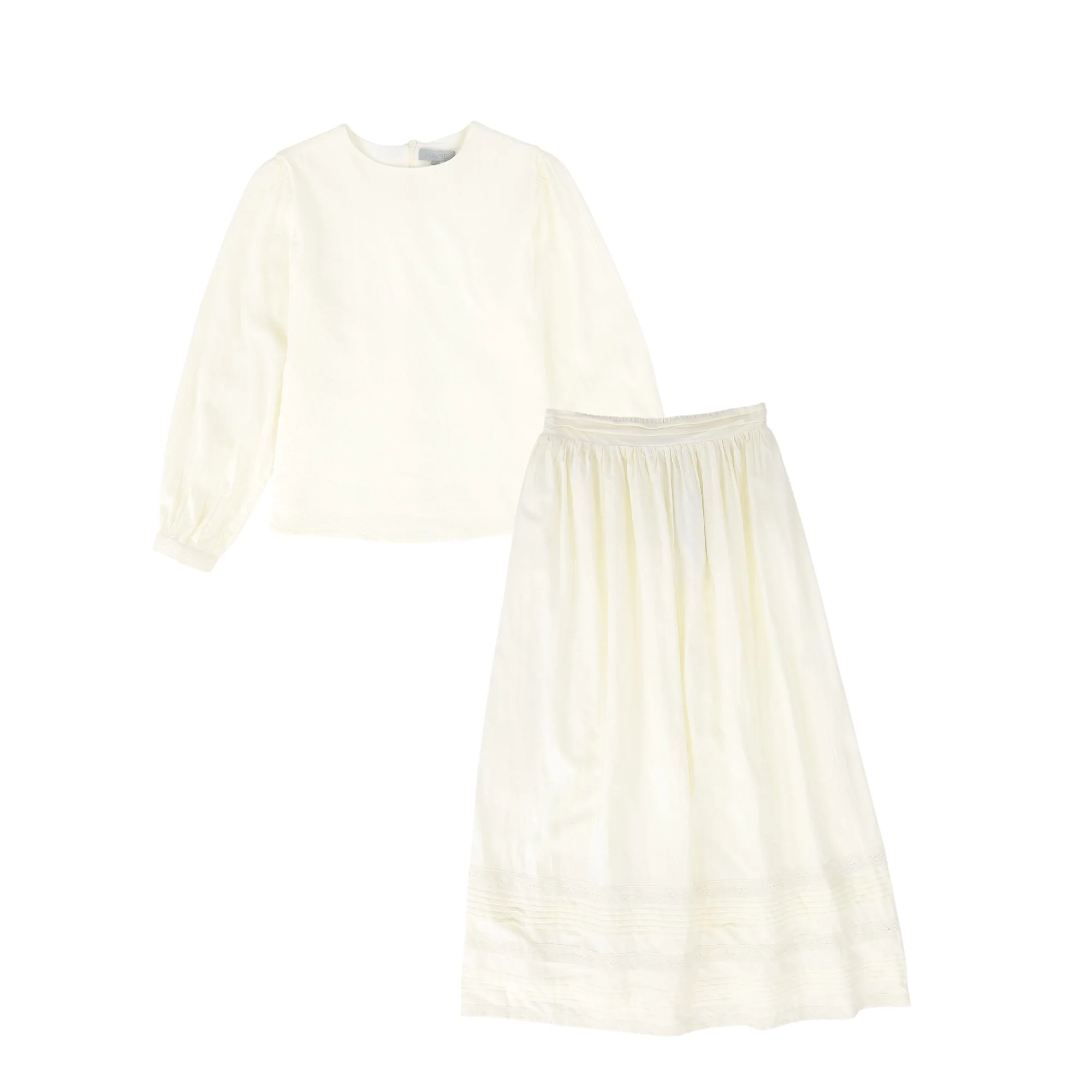 BACE COLLECTION IVORY LACE RIBBON TRIM SET [FINAL SALE]