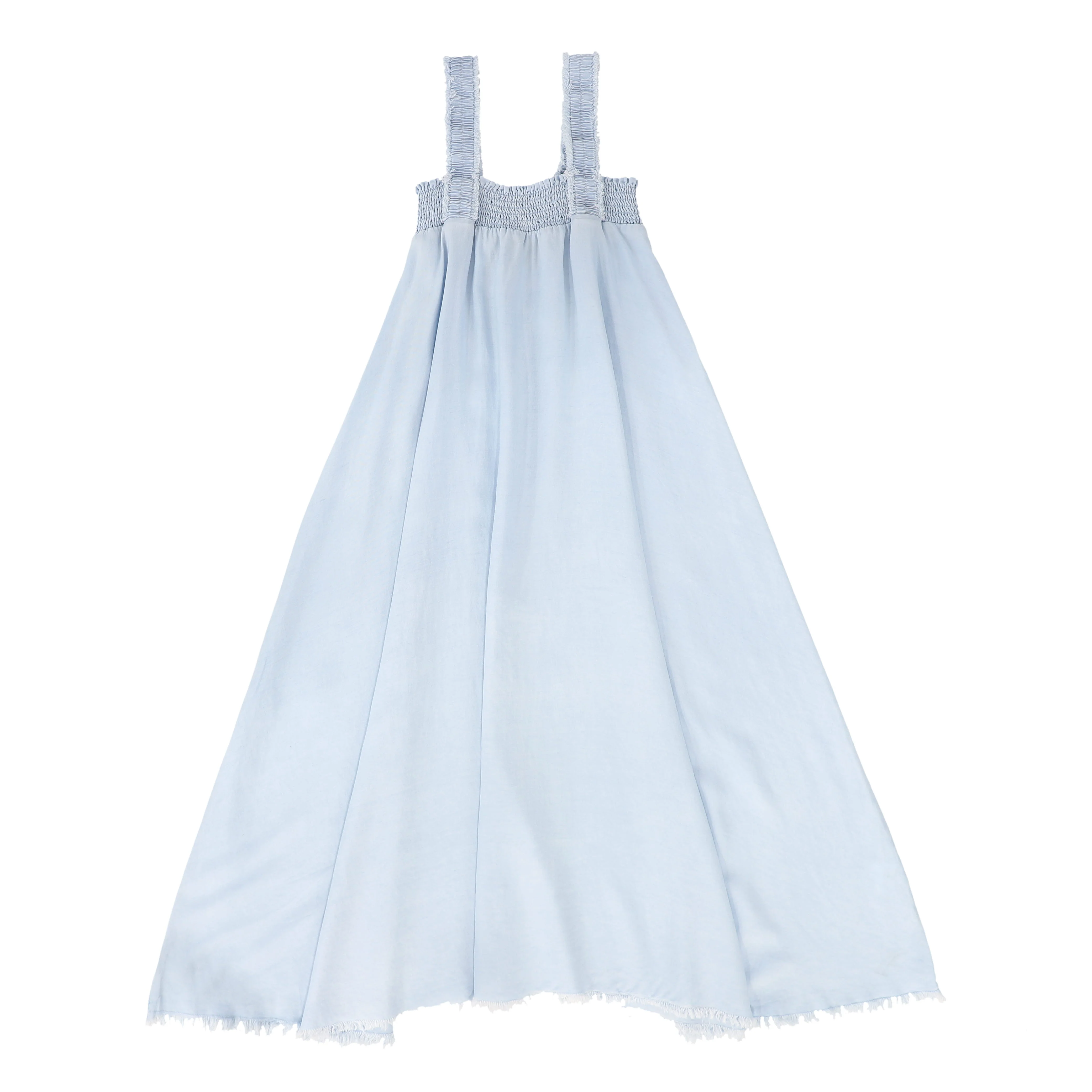 BACE COLLECTION LIGHT BLUE DENIM ASYMETRICAL MAXI JUMPER [FINAL SALE]