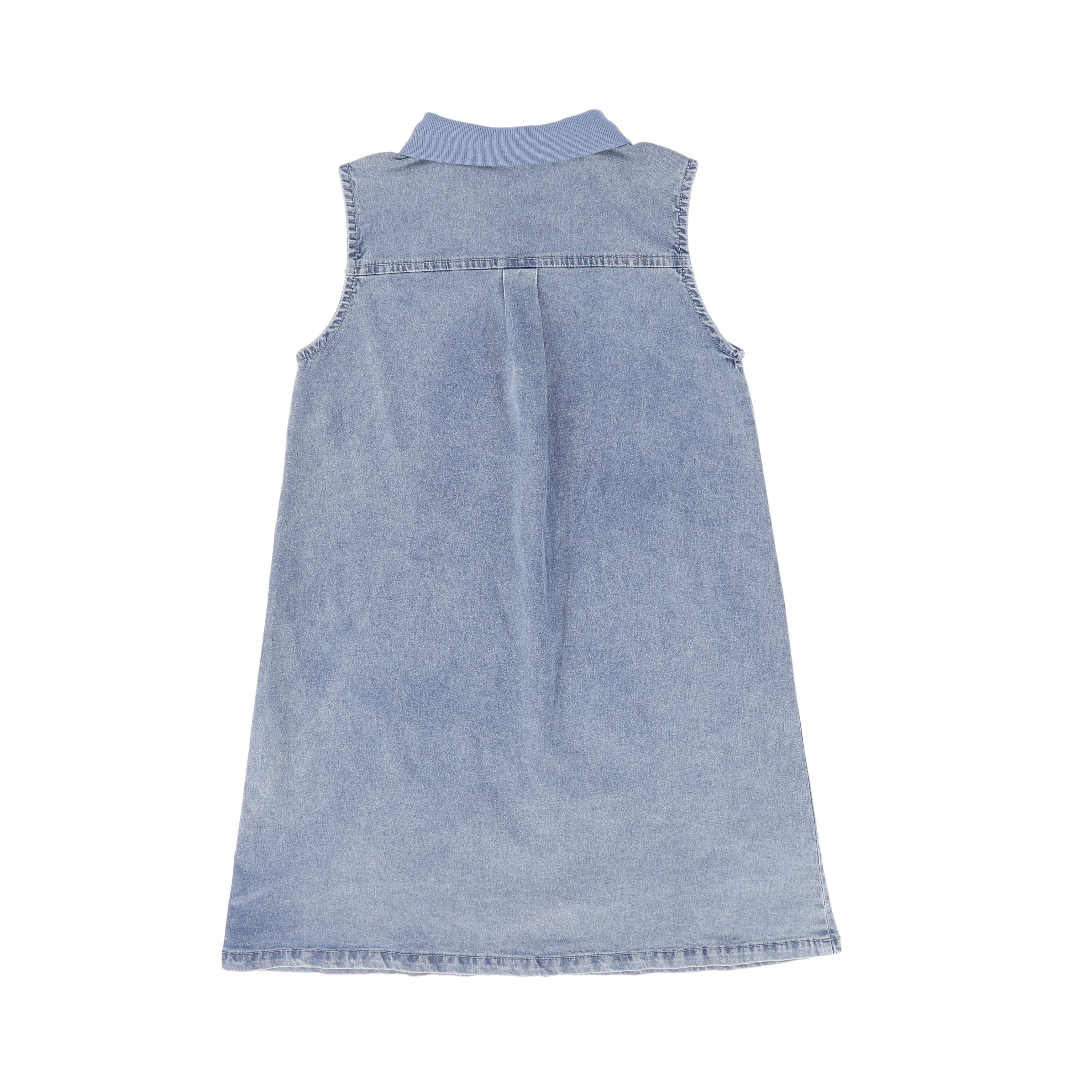 BACE COLLECTION LIGHT BLUE DENIM ROPE COLLAR JUMPER - Image 2