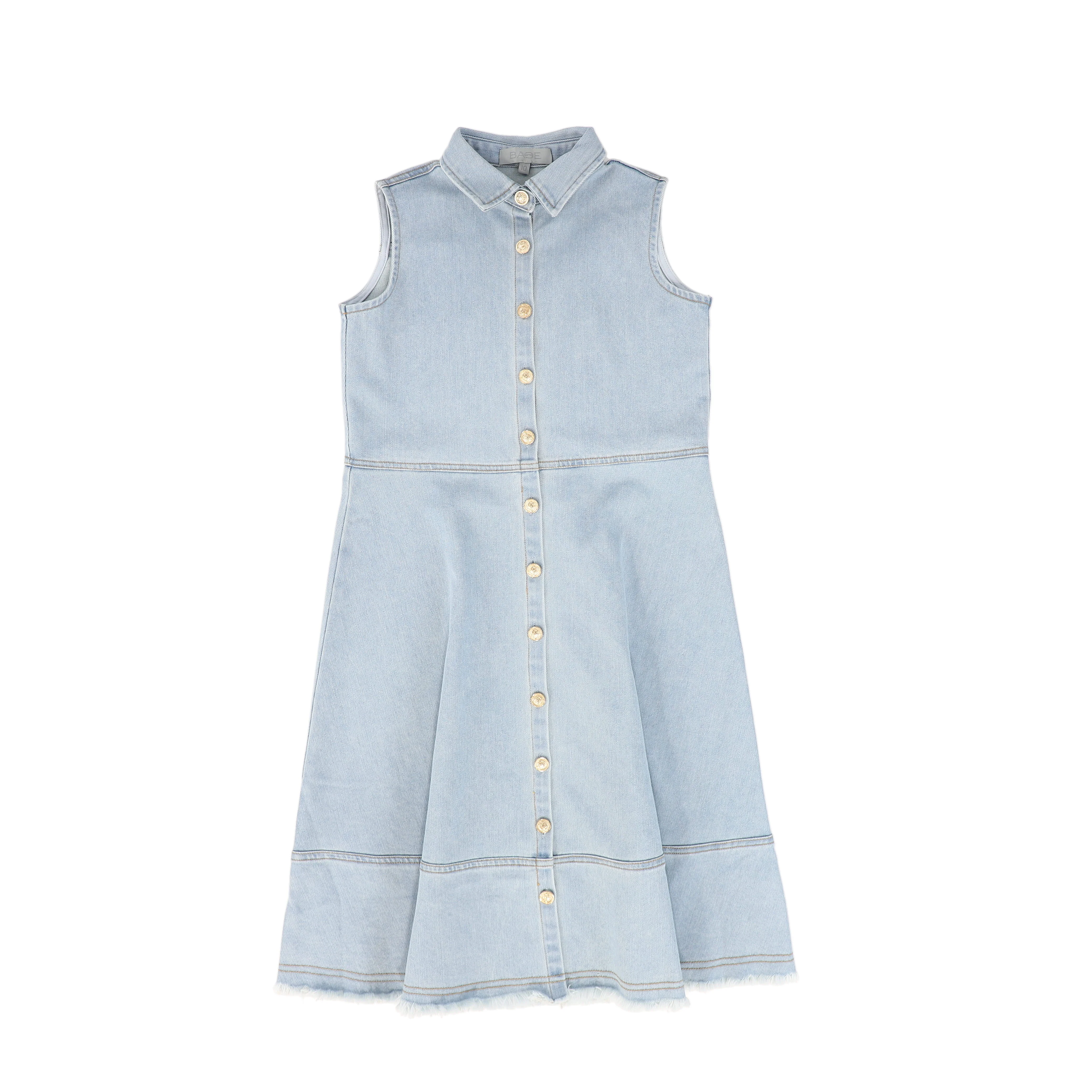 BACE COLLECTION DENIM WASH COLLARED JUMPER [FINAL SALE]