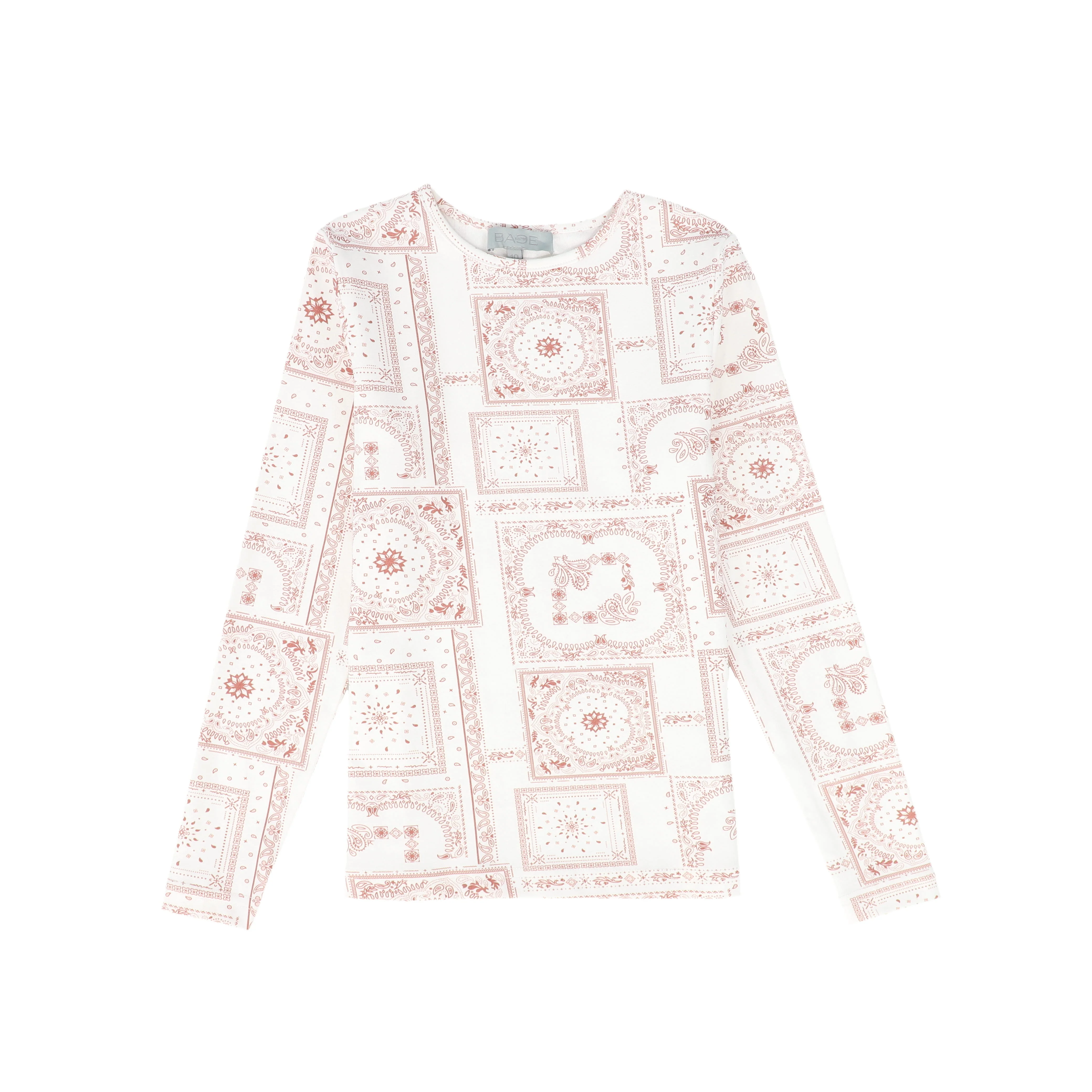 BACE COLLECTION PINK PAISELY HANDKERCHIEF PRINT TEE [FINAL SALE]