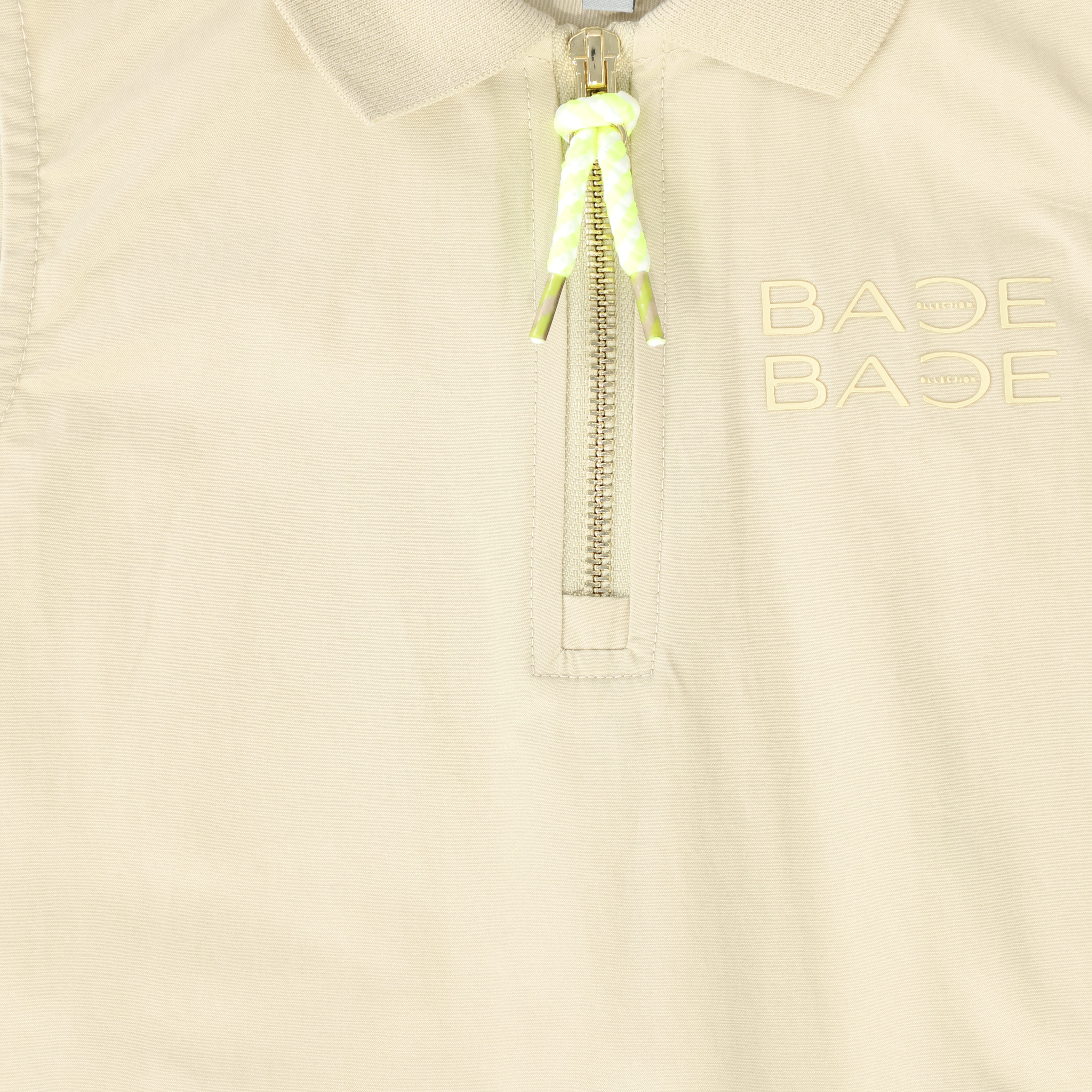 BACE COLLECTION TAN ROPE ZIPPER COLLARED JUMPER - Image 3