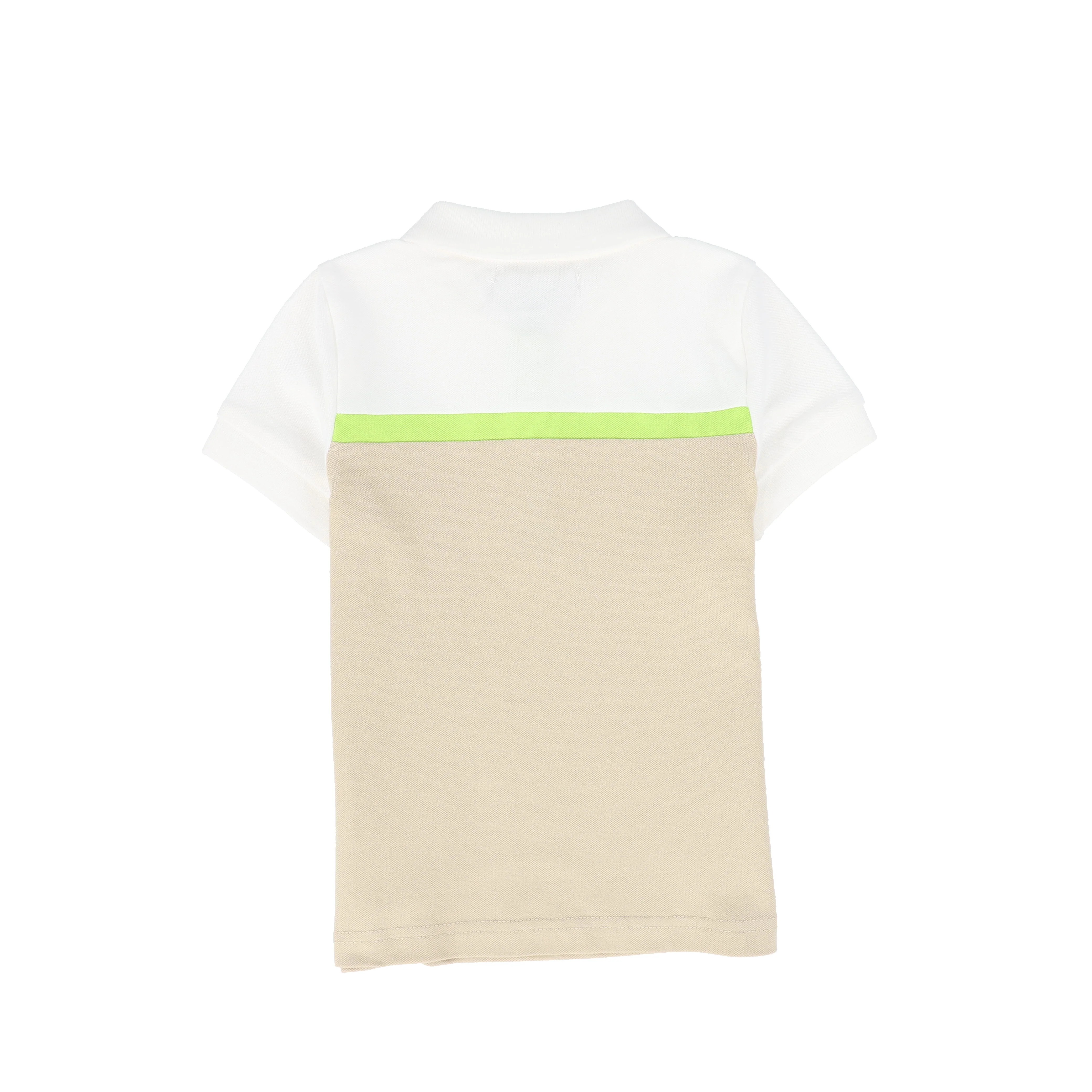 BACE COLLECTION TAN STRIPED CONTRAST PIQUE POLO - Image 2
