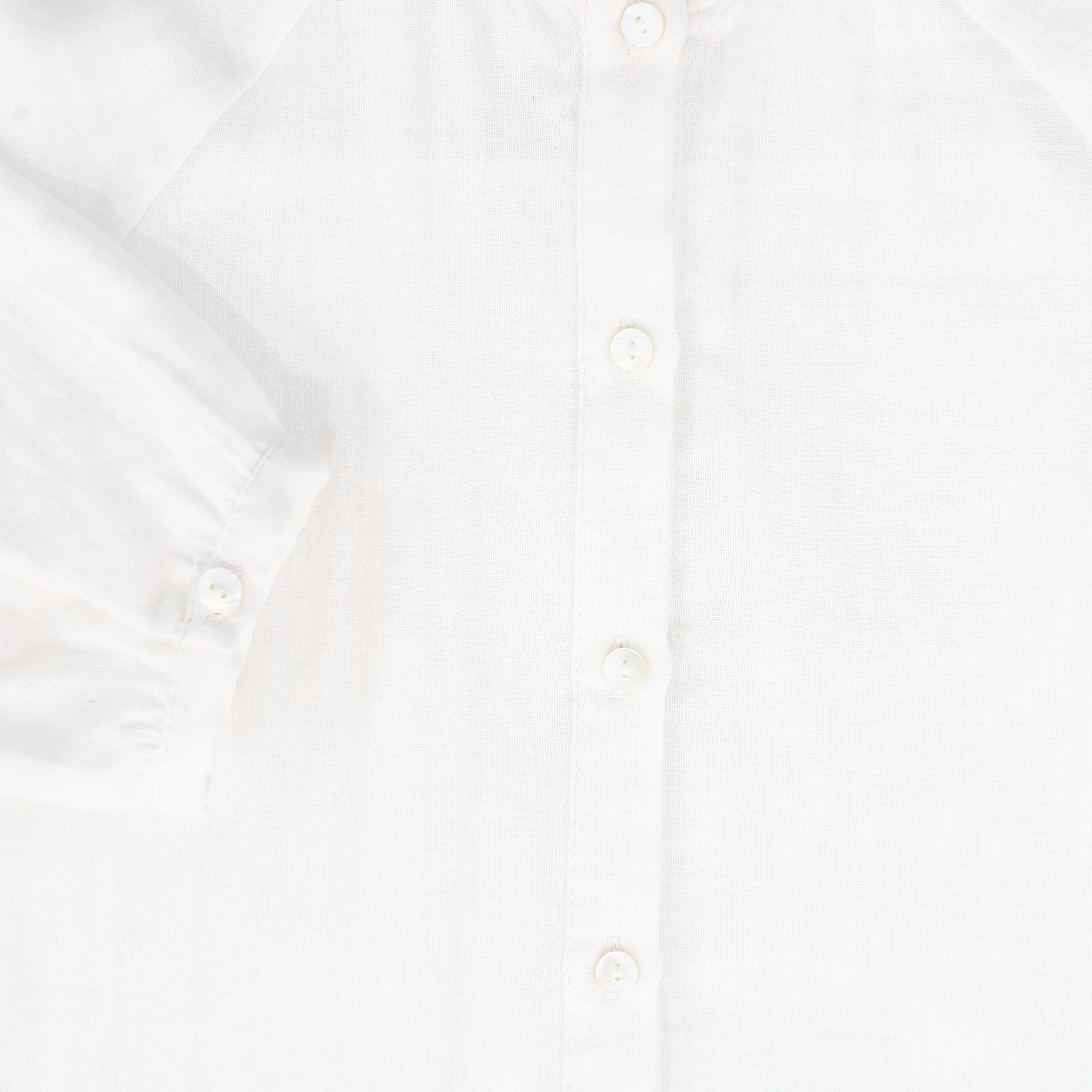 BACE COLLECTION WHITE GAUZE BLOUSE - Image 3