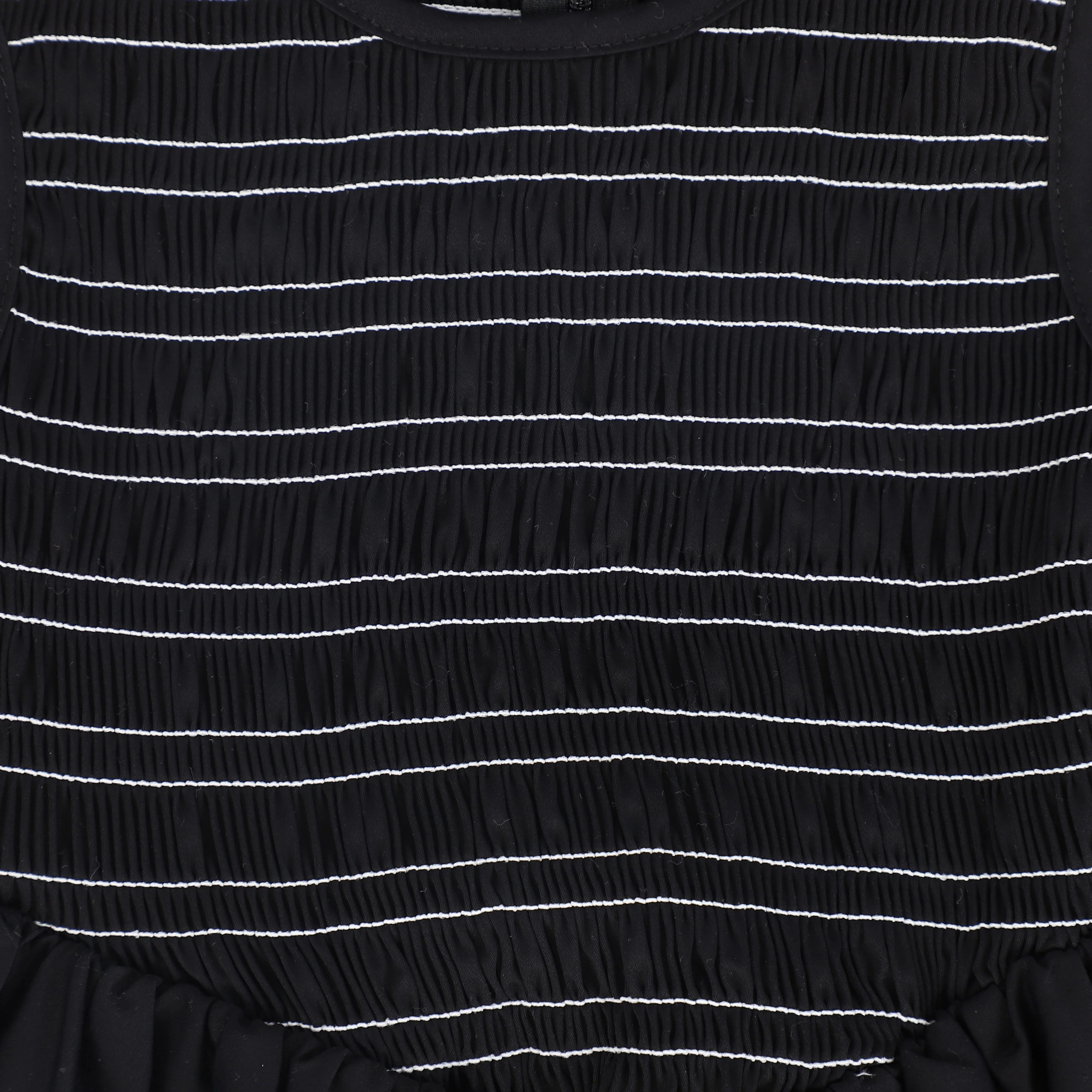 BAMBOO BLACK GATHERED V WAIST MAXI JUMPER - Image 3
