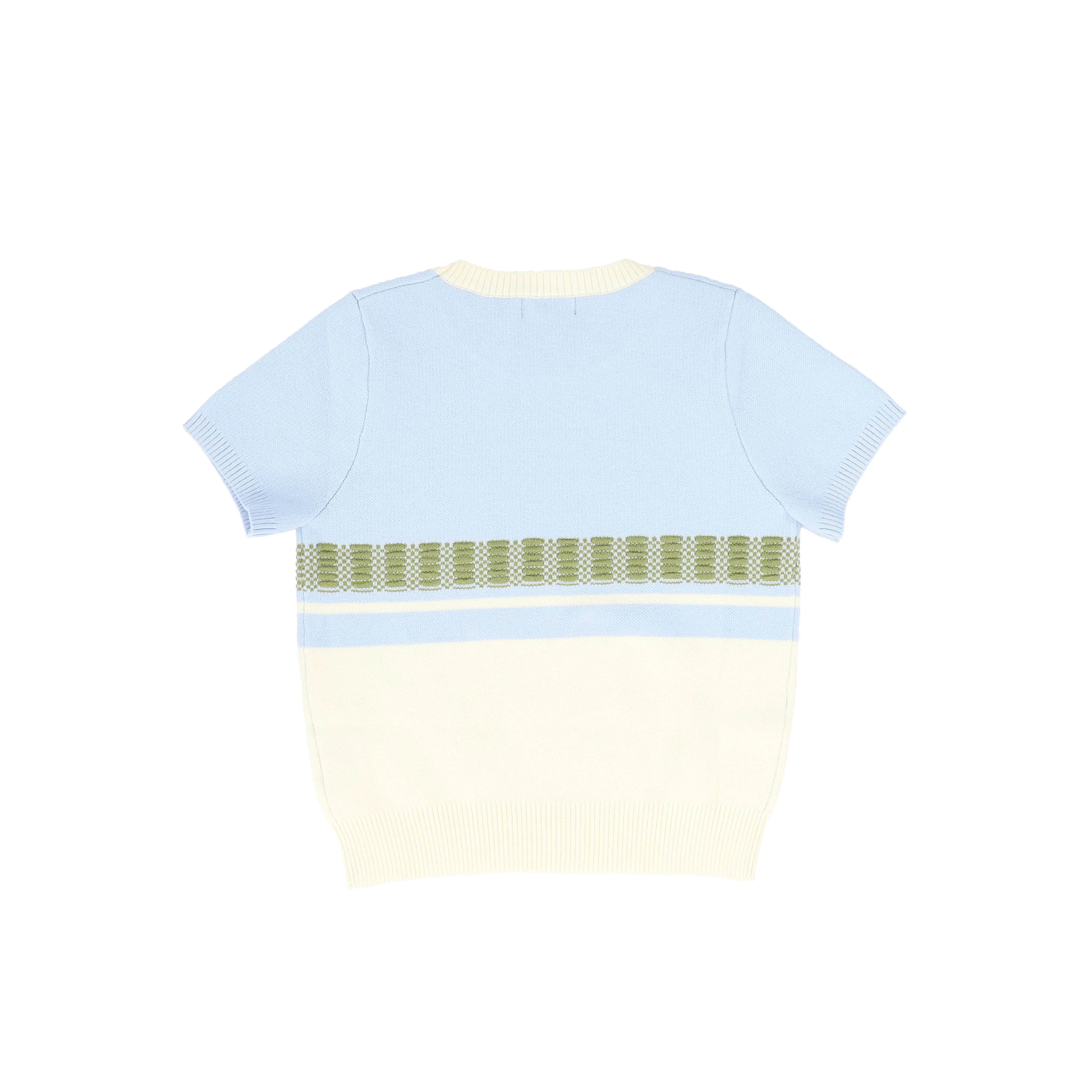 BAMBOO BLUE CONTRAST CREST SWEATER SET - Image 3