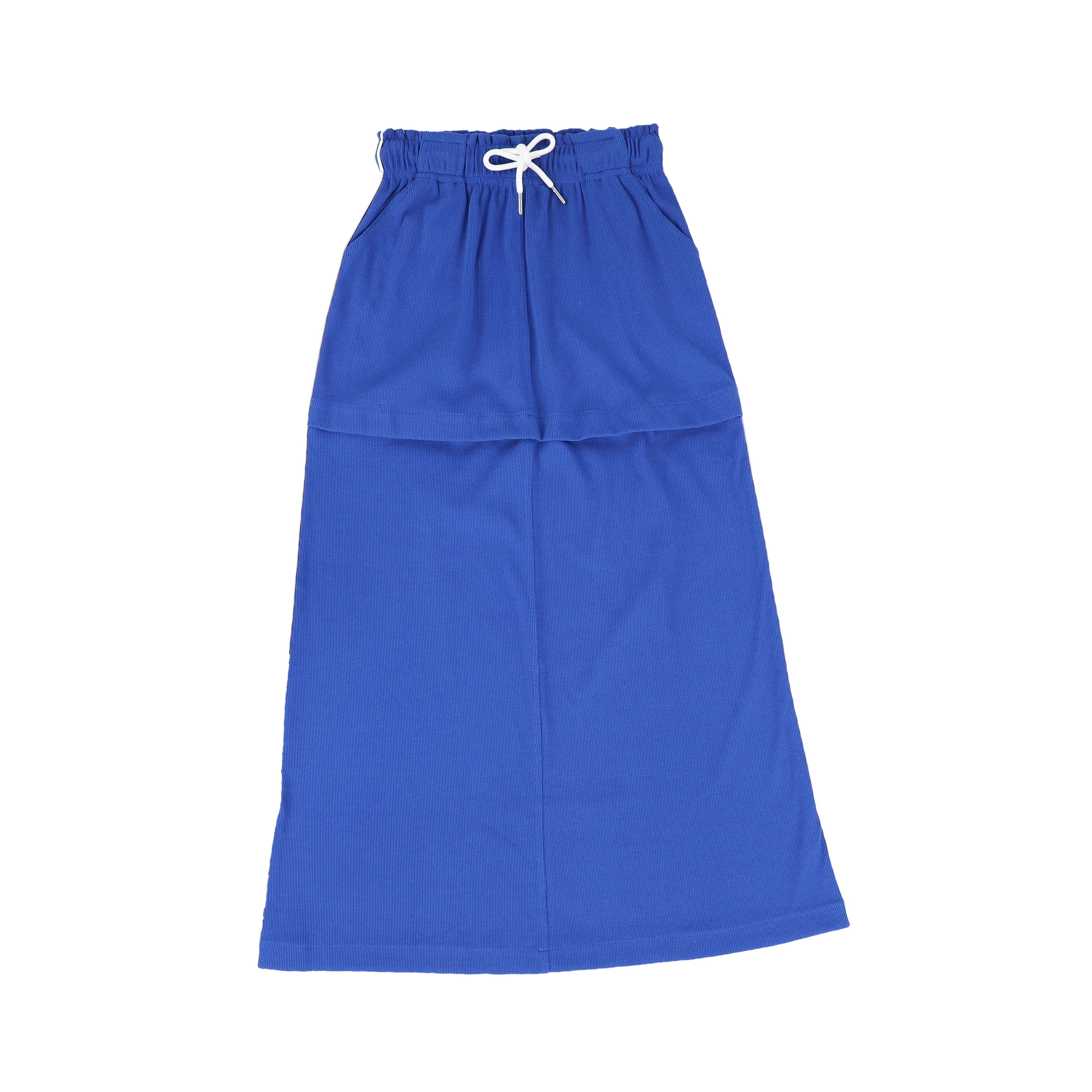BAMBOO ROYAL BLUE PIPED MAXI SKIRT [FINAL SALE]