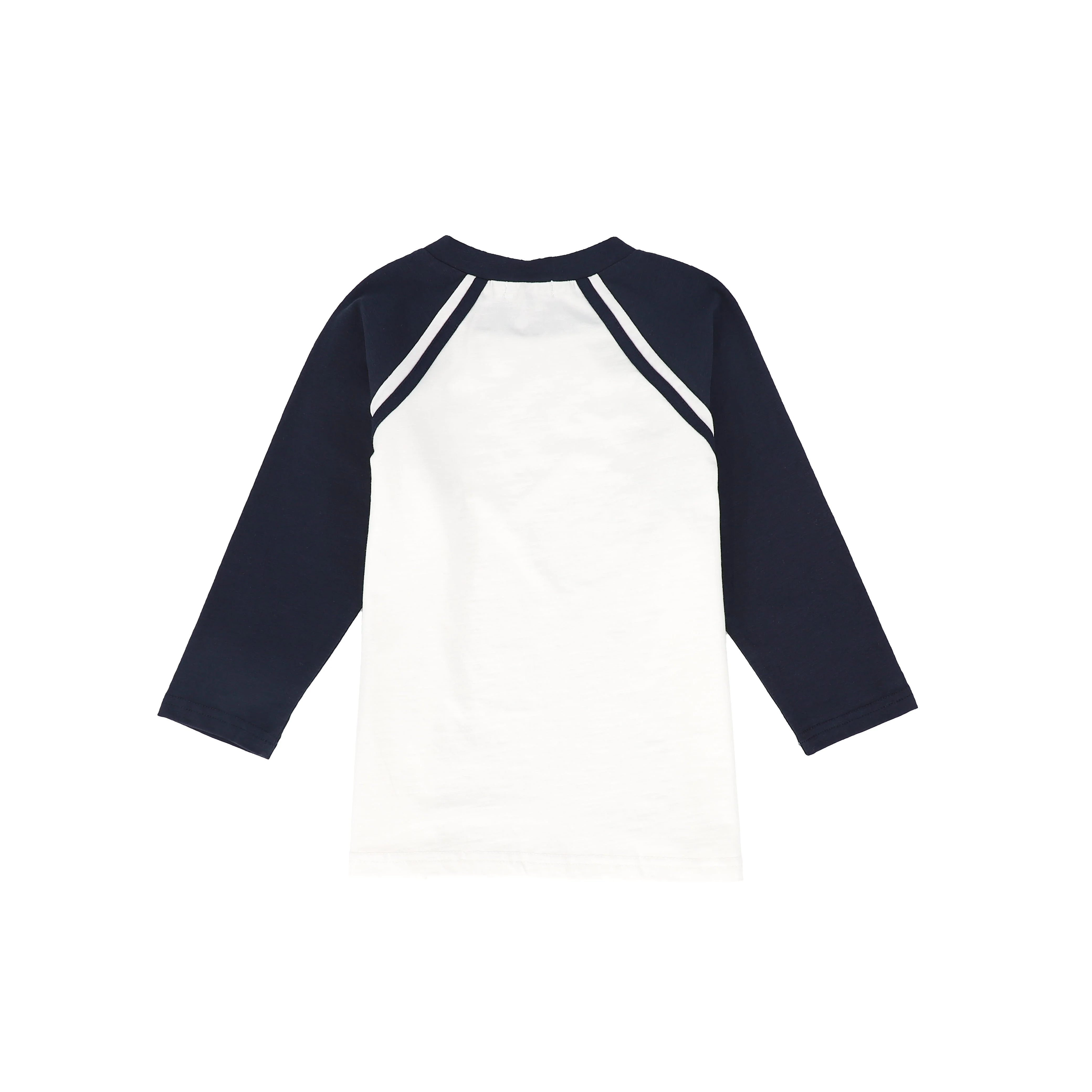 BAMBOO NAVY RAGLAN LOGO T-SHIRT - Image 2