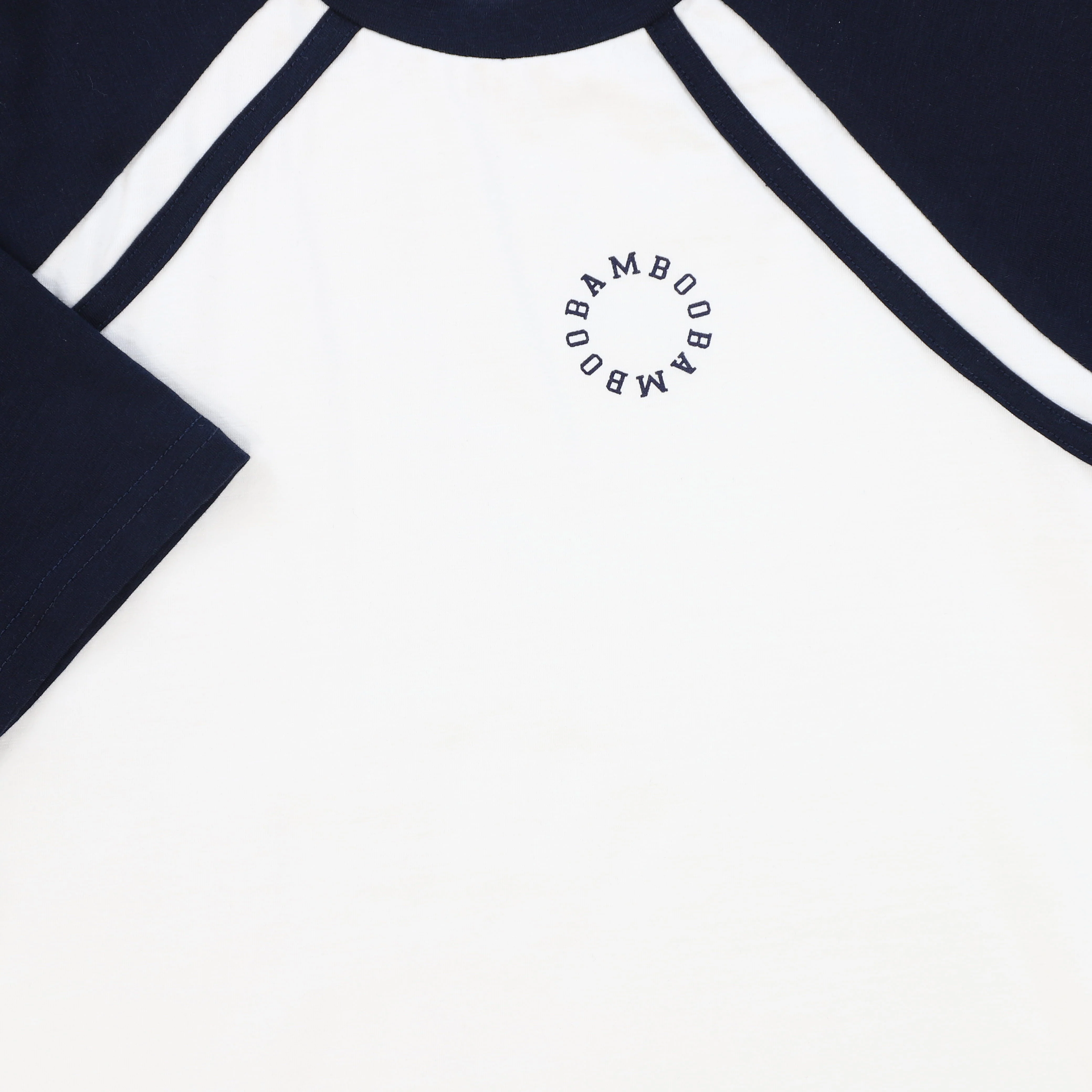 BAMBOO NAVY RAGLAN LOGO T-SHIRT - Image 3