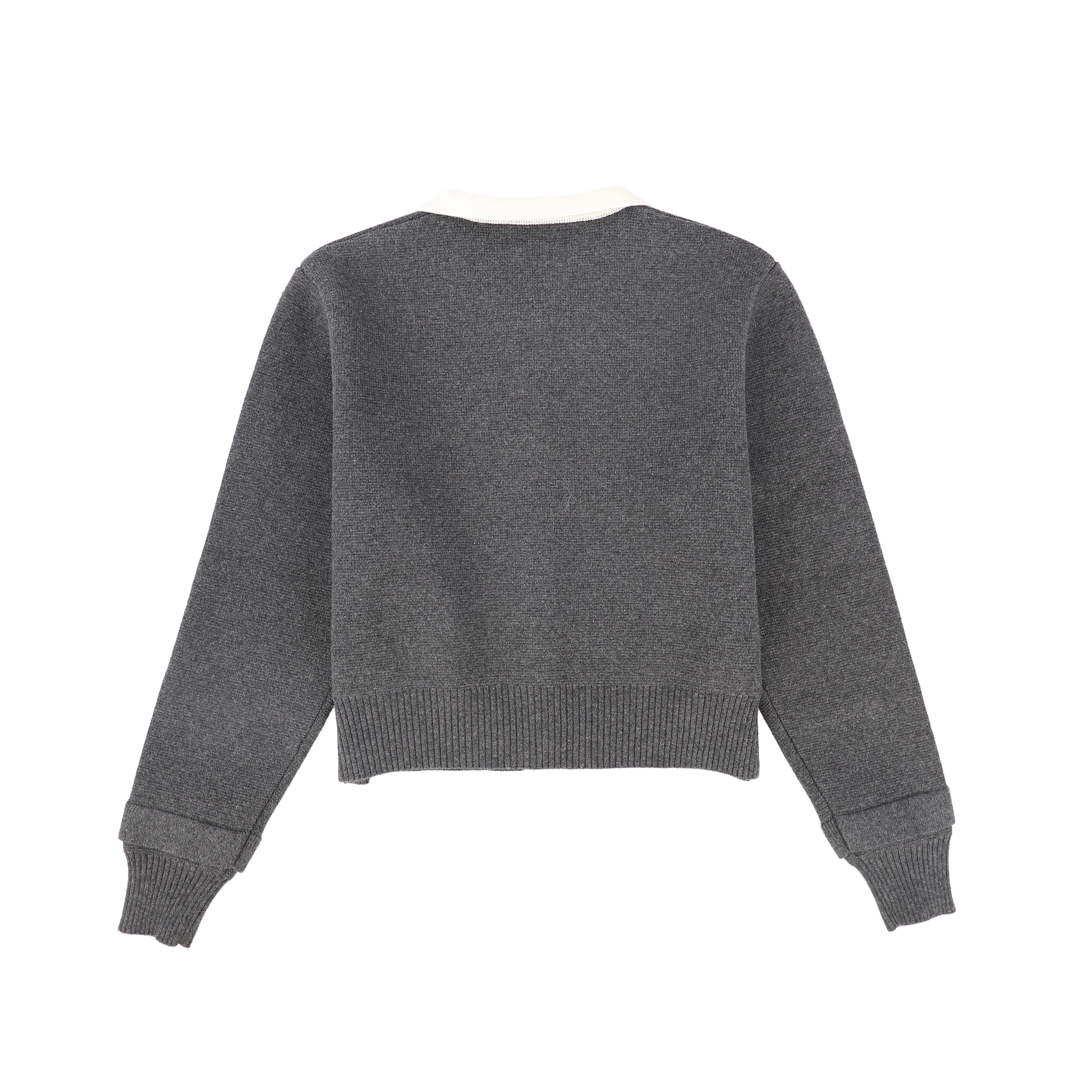 BAMBOO CHARCOAL KNIT BUTTONED BLAZER [FINAL SALE] - Image 2