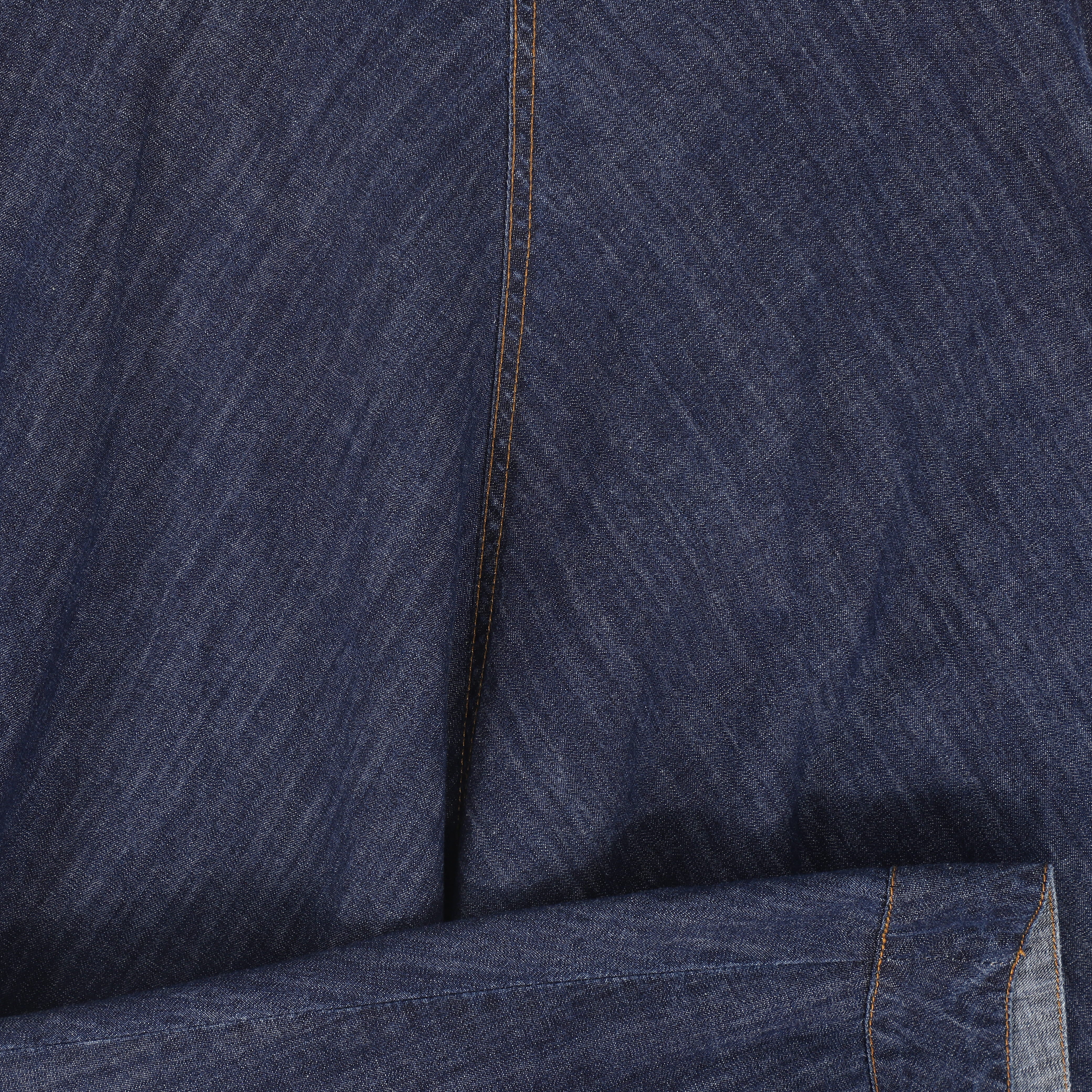 BAMBOO DARK DENIM FLAIR MAXI SKIRT - Image 3