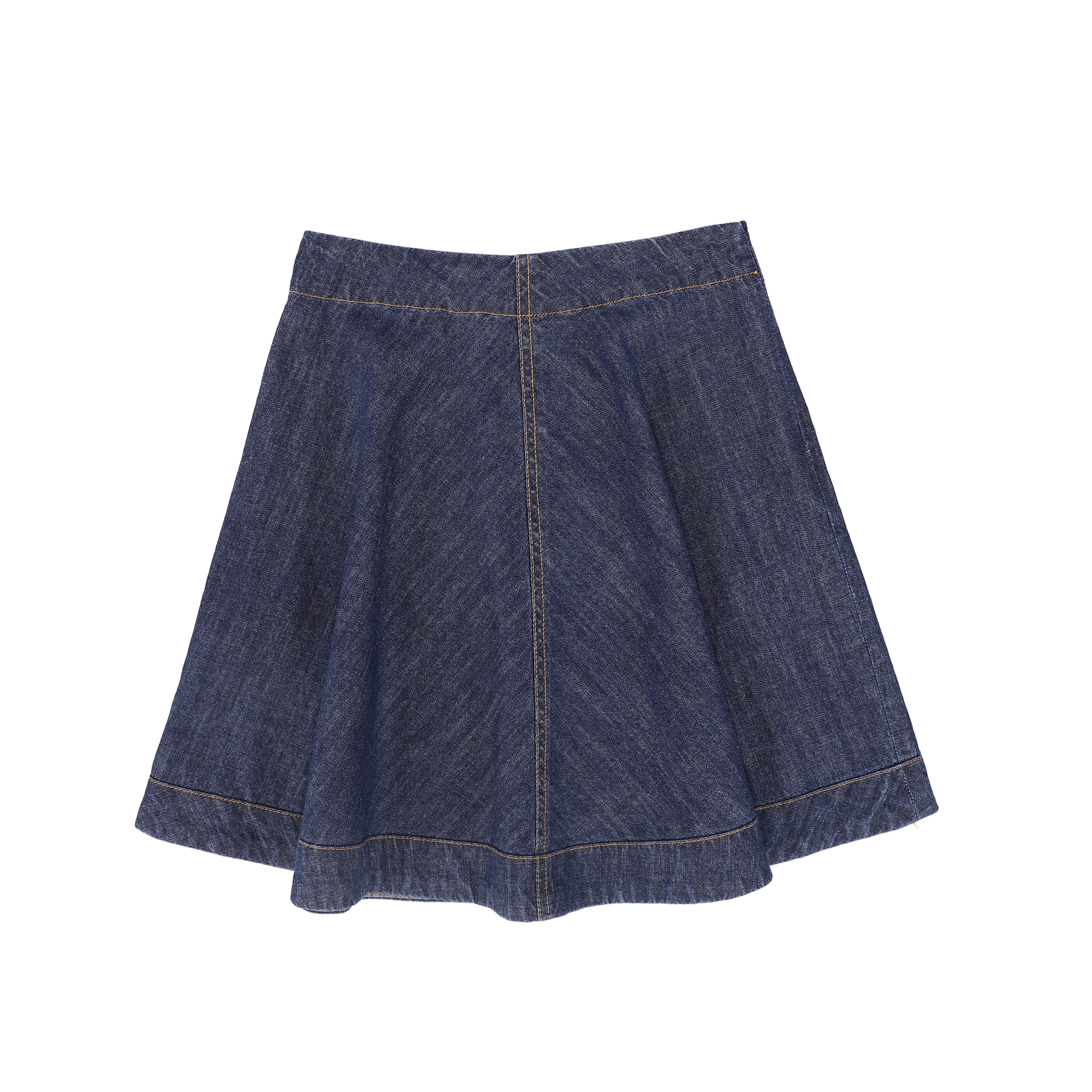 BAMBOO DARK DENIM FLAIR SKIRT - Image 2
