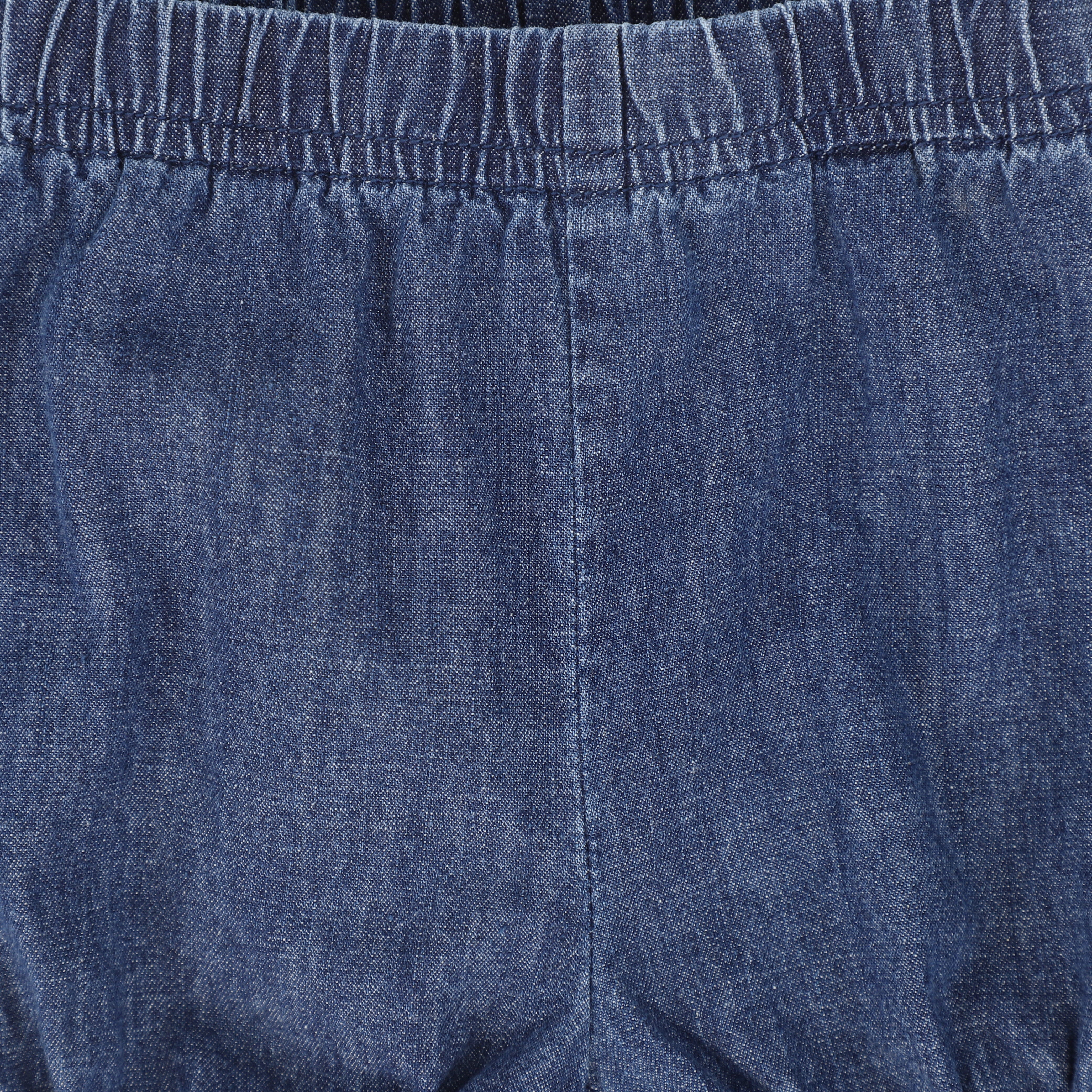 BAMBOO BLUE DENIM SUSPENDER SHORTS - Image 3