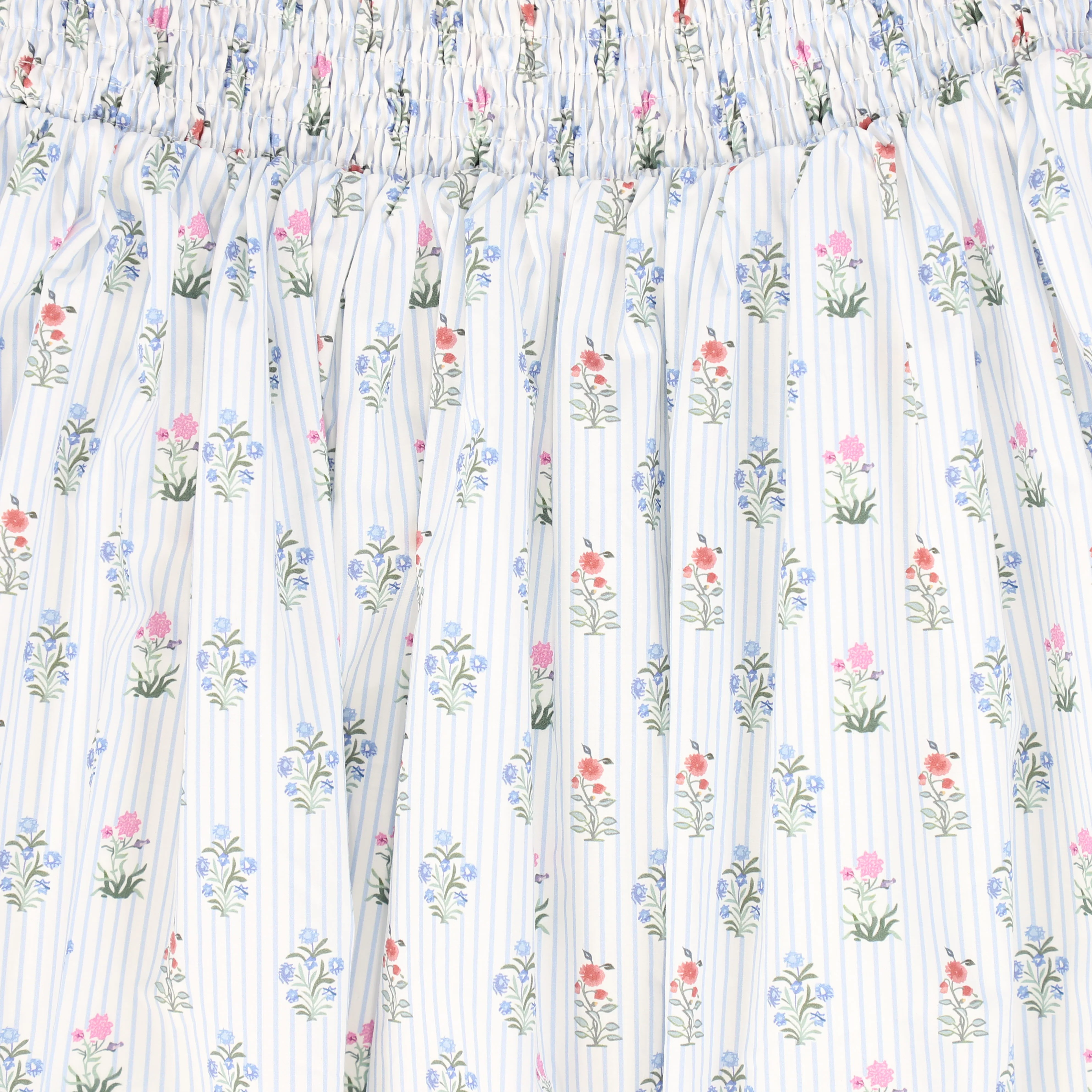 BAMBOO LIGHT BLUE STRIPE FLORAL BUNCH MAXI SKIRT - Image 3