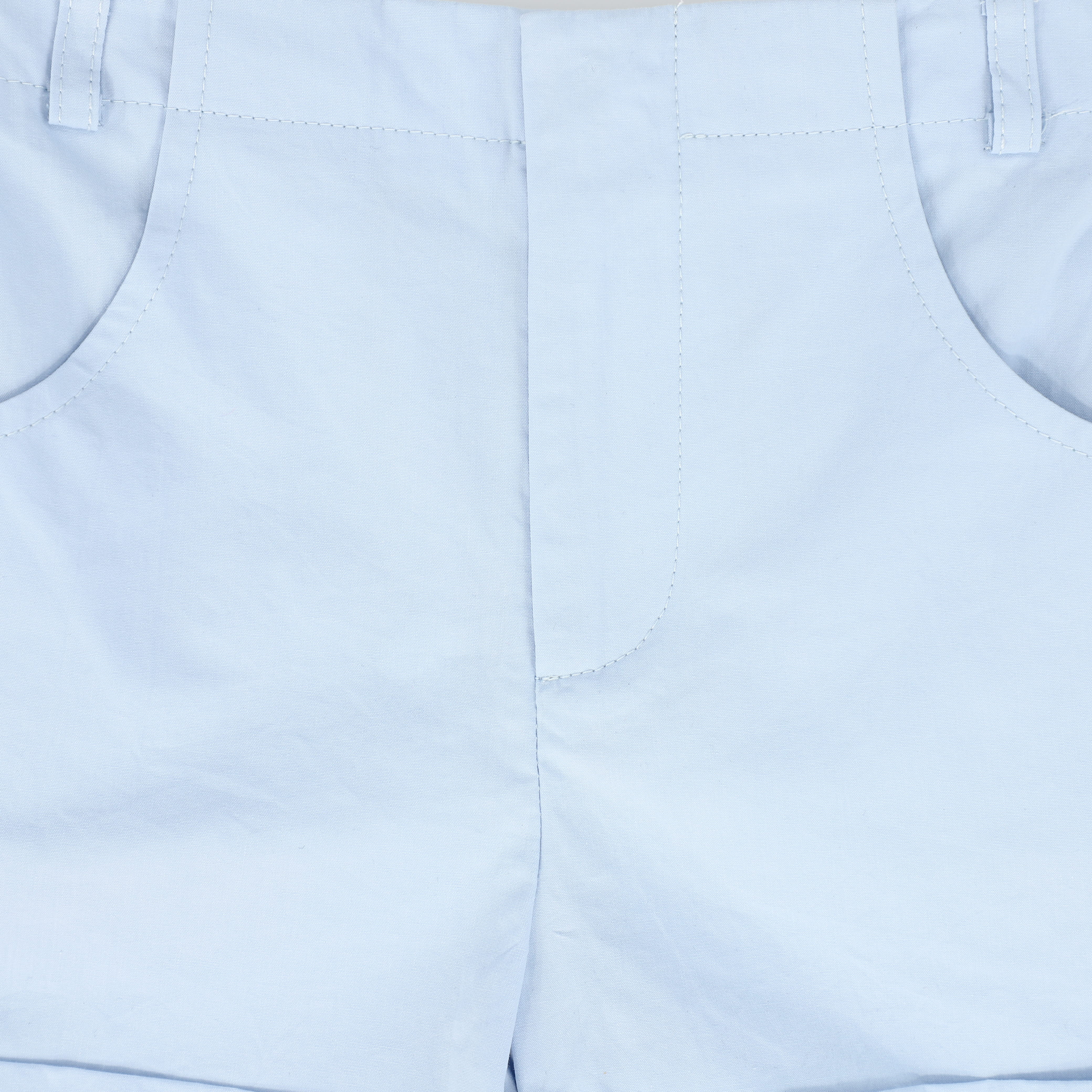 BAMBOO LIGHT BLUE BUTTON SHORTS - Image 3