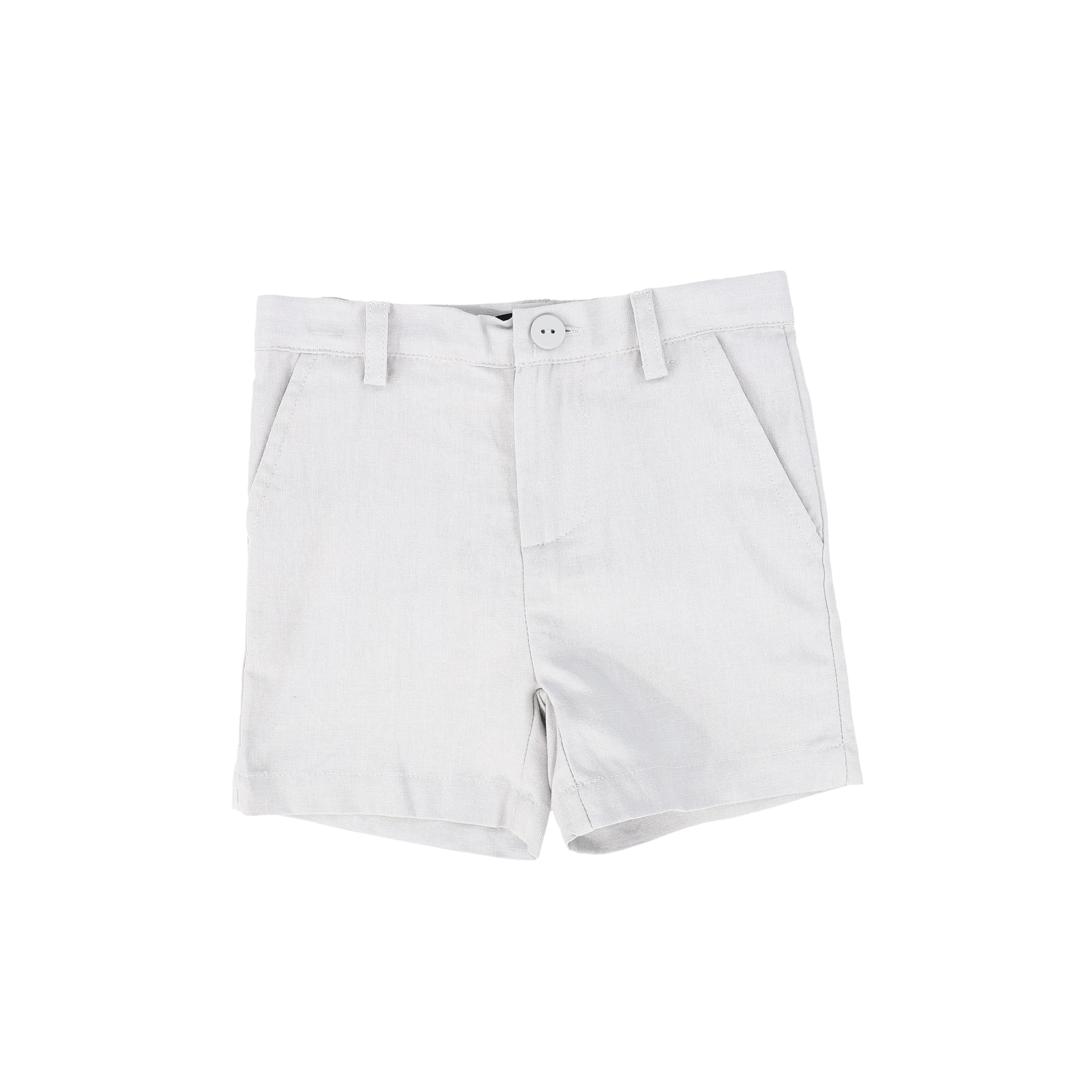 BAMBOO LIGHT GREY BUTTON SHORTS [FINAL SALE]
