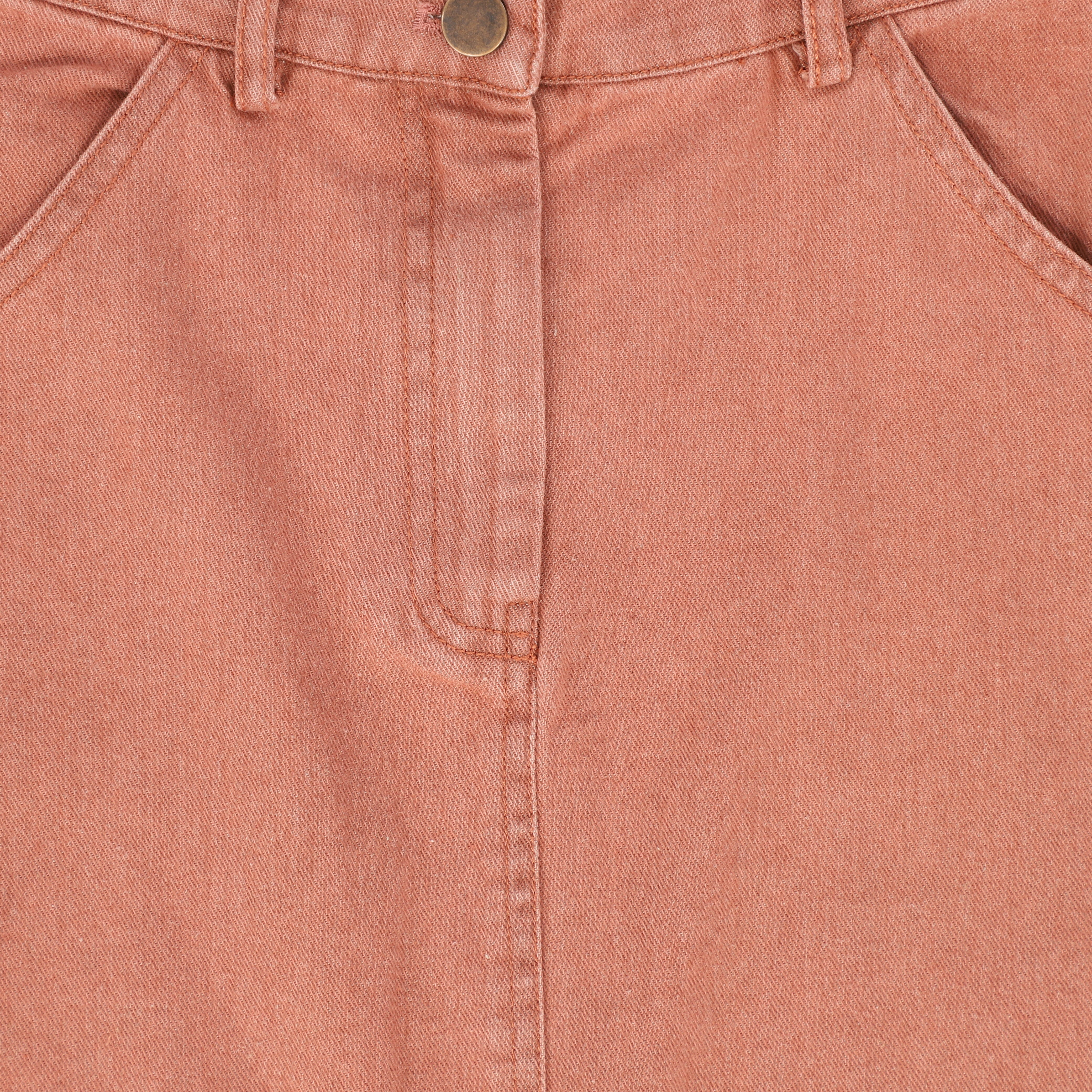 BAMBOO MAUVE DENIM SIDE POCKET MAXI SKIRT - Image 3