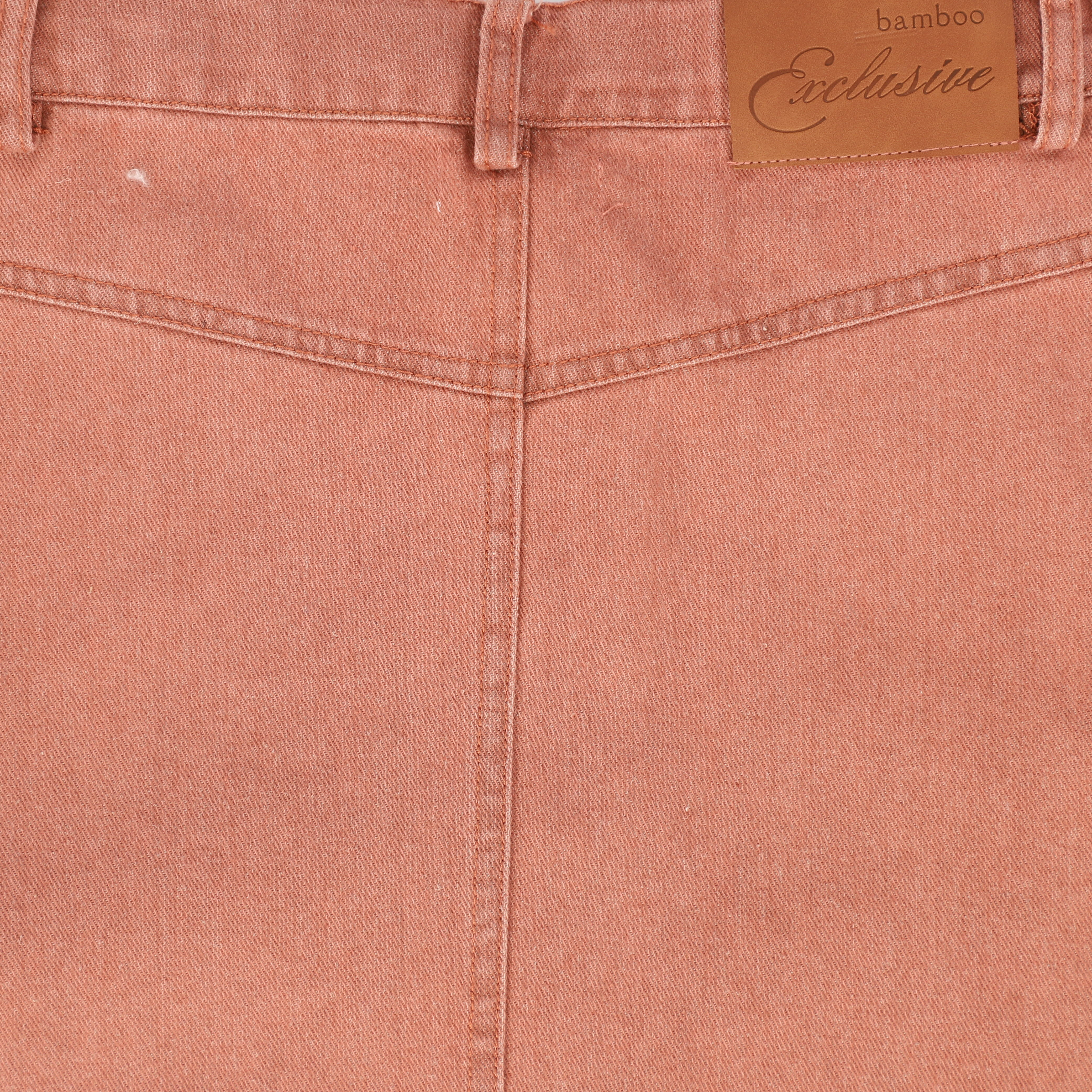 BAMBOO MAUVE DENIM SIDE POCKET MAXI SKIRT - Image 4