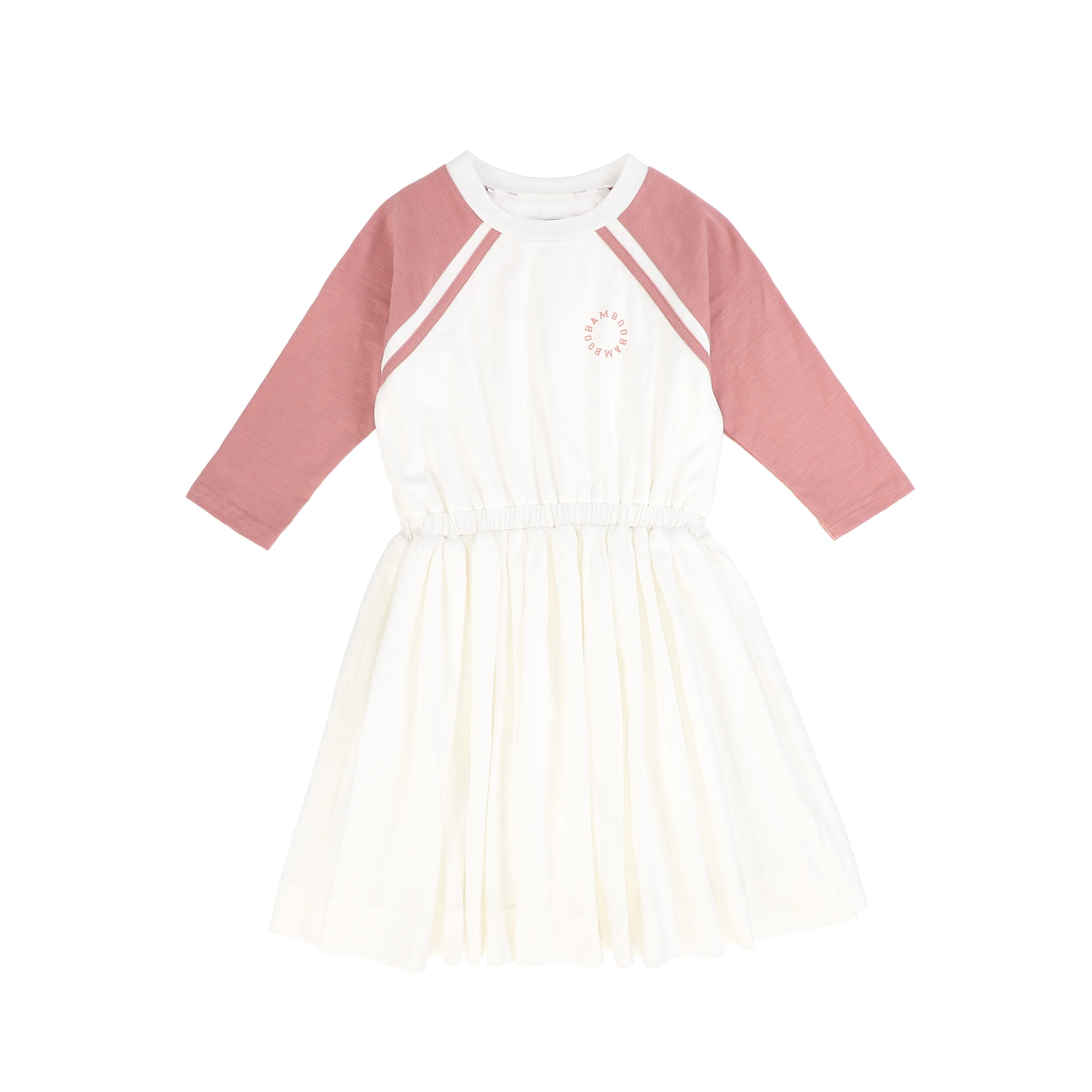 BAMBOO MAUVE RAGLAN LOGO DRESS