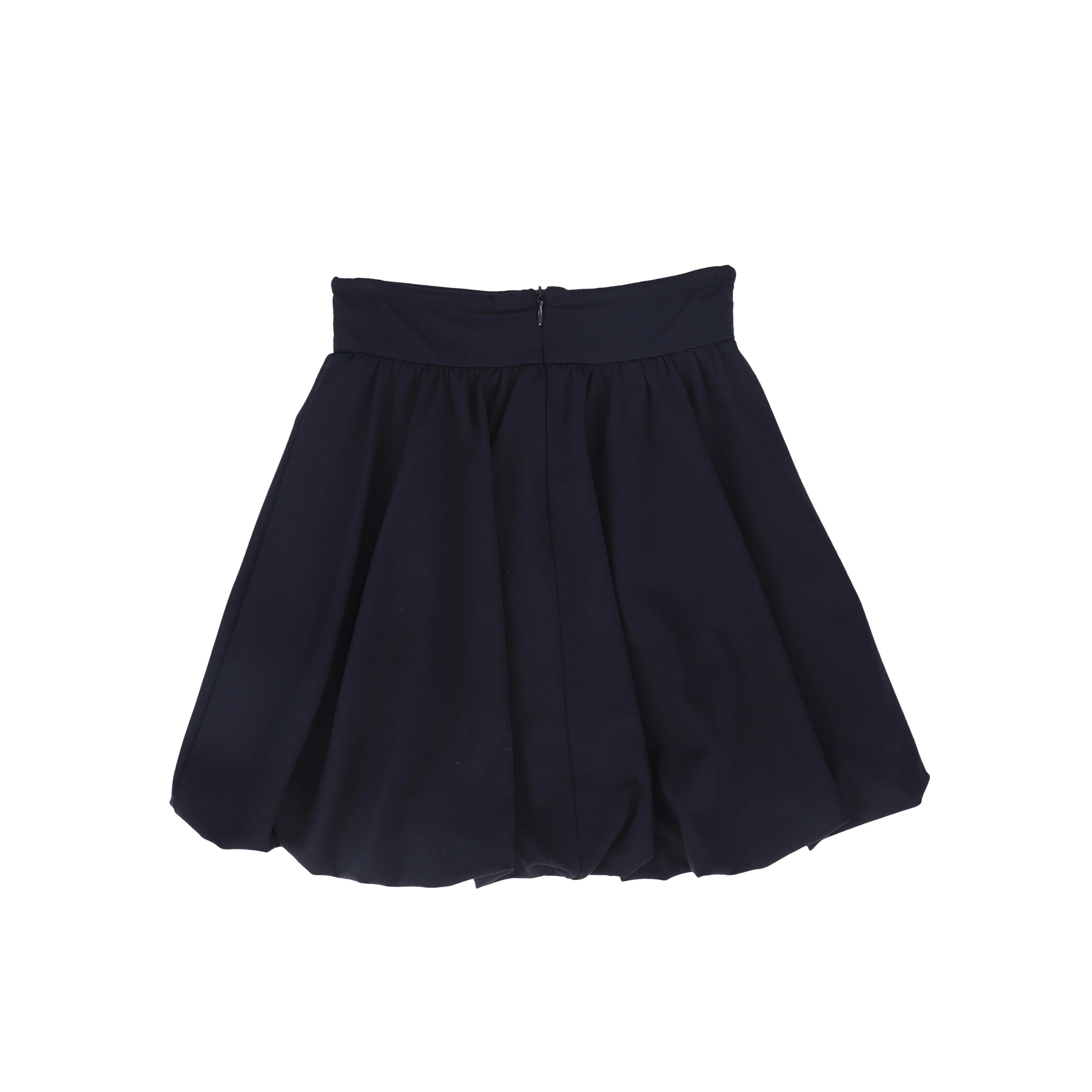 BAMBOO NAVY TRIM DRAWSTRING BUBBLE SKIRT - Image 2
