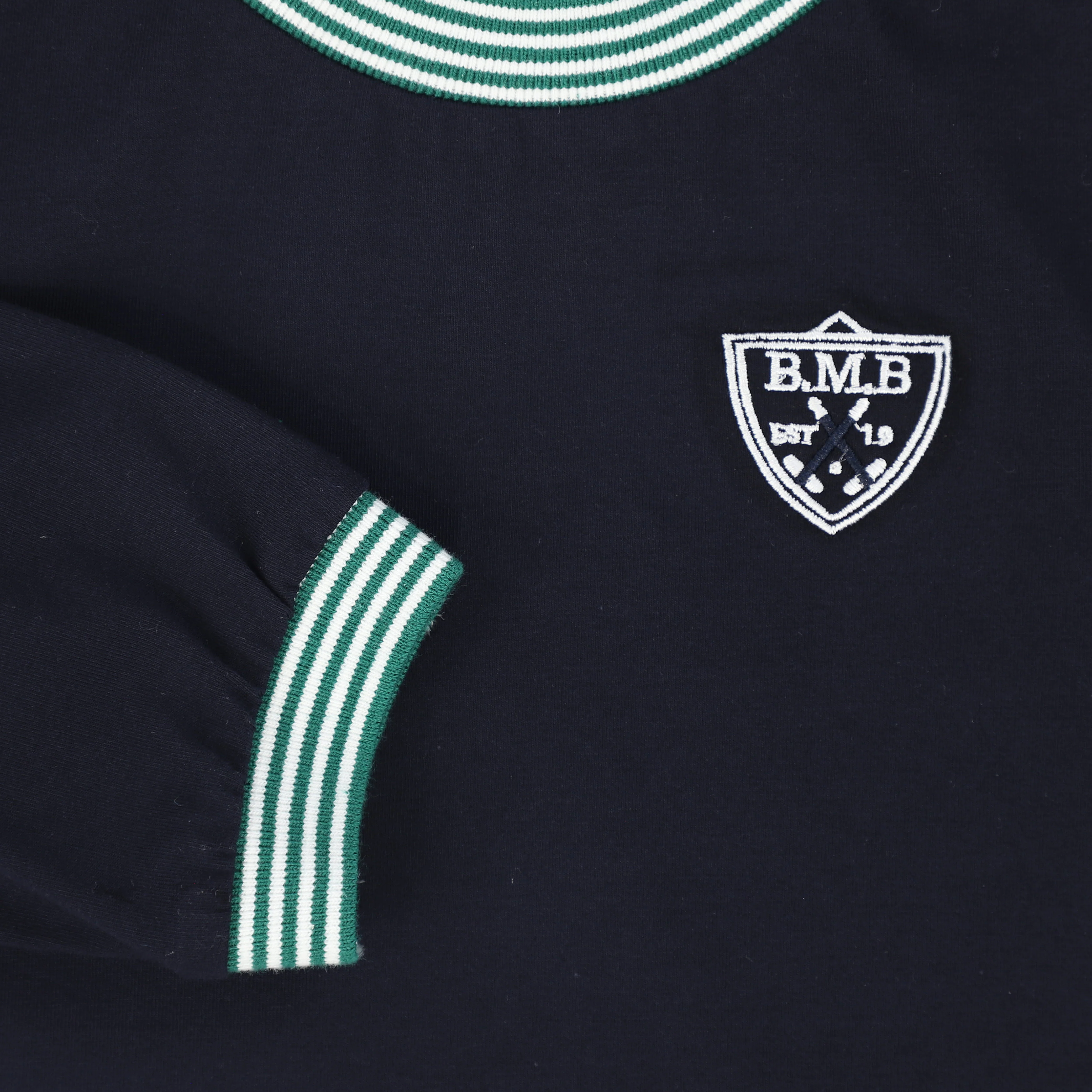 BAMBOO NAVY EMBLEM TRIM T-SHIRT - Image 3