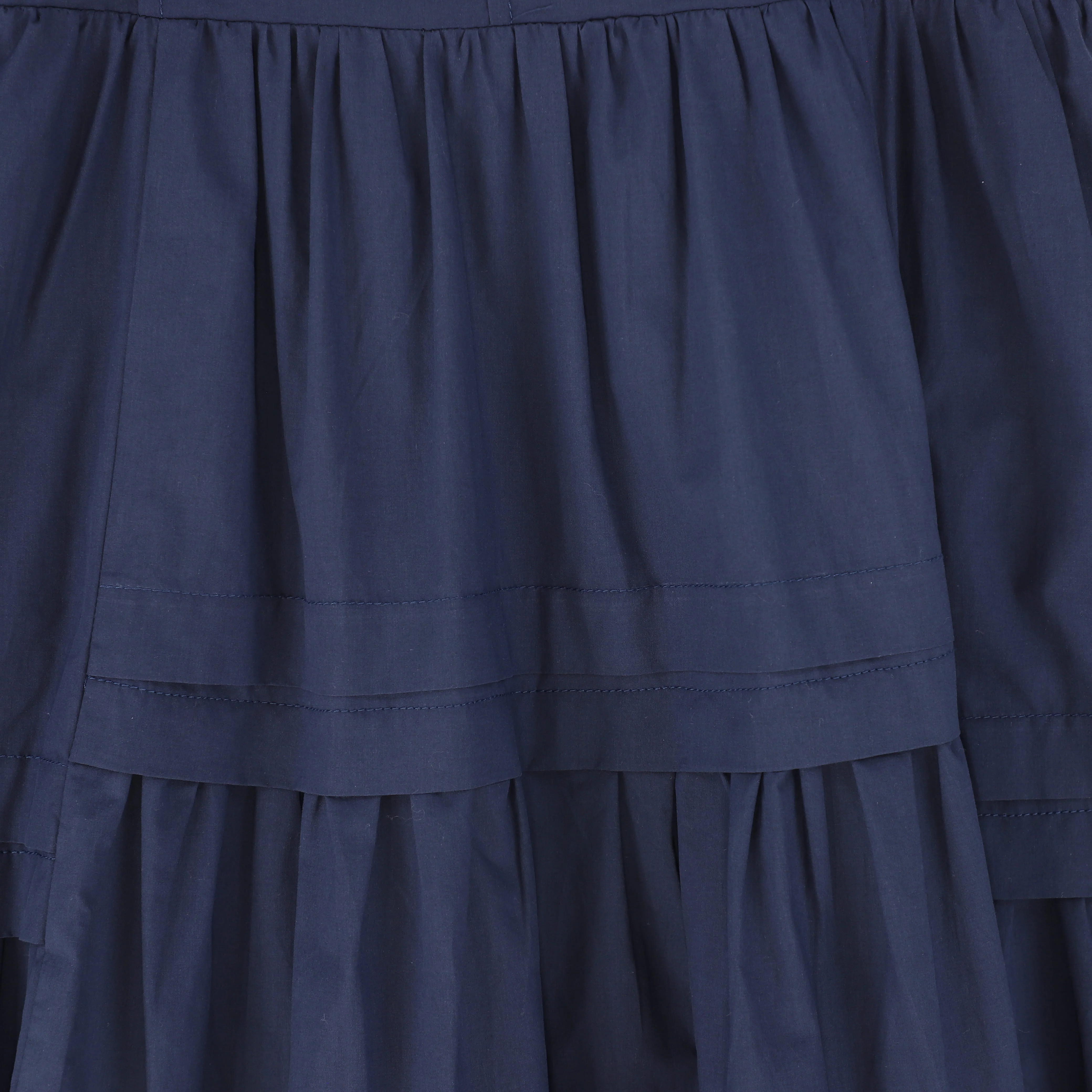BAMBOO NAVY POPLIN TIERED PLEATED JUMPER - Image 3