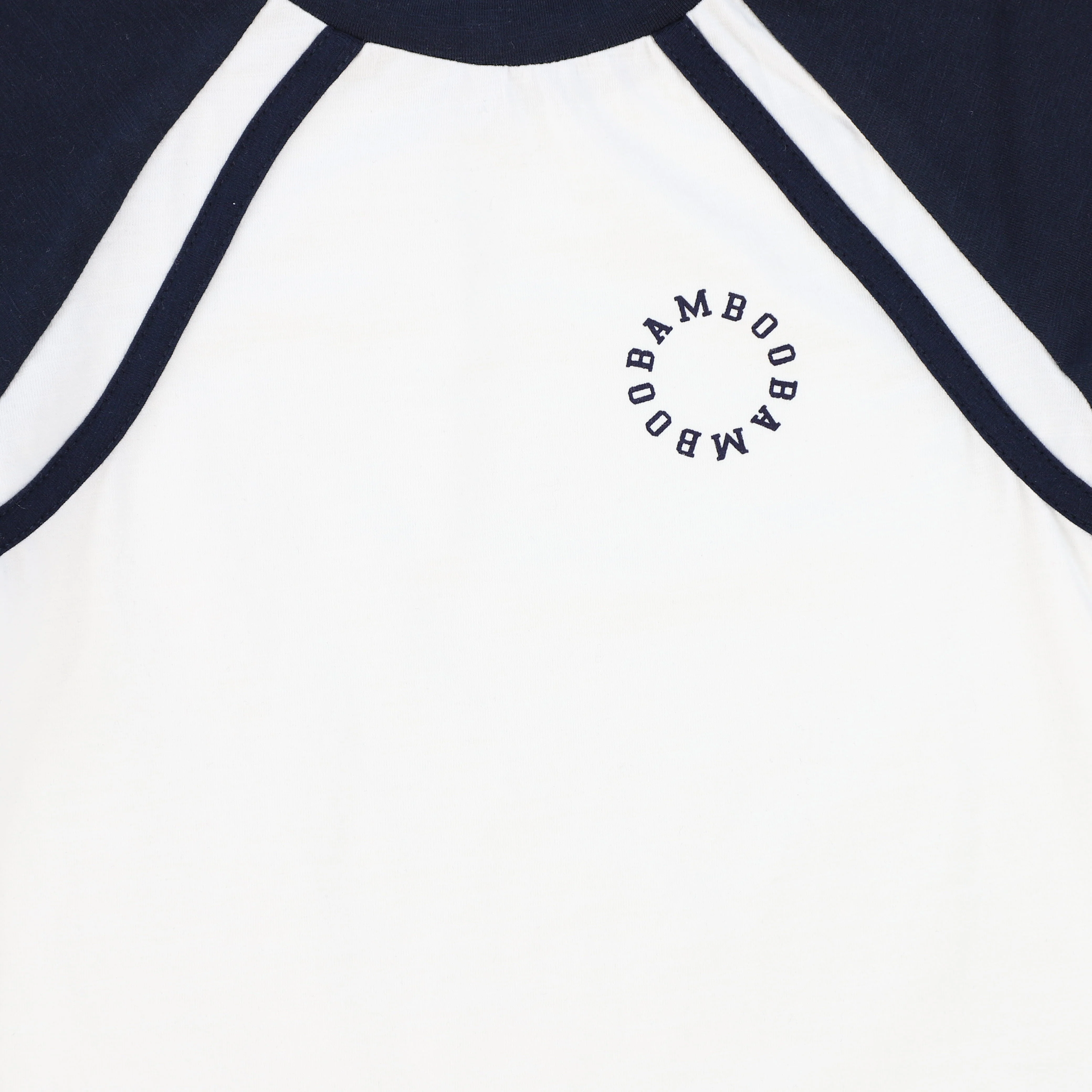BAMBOO NAVY RAGLAN LOGO SS T-SHIRT - Image 3