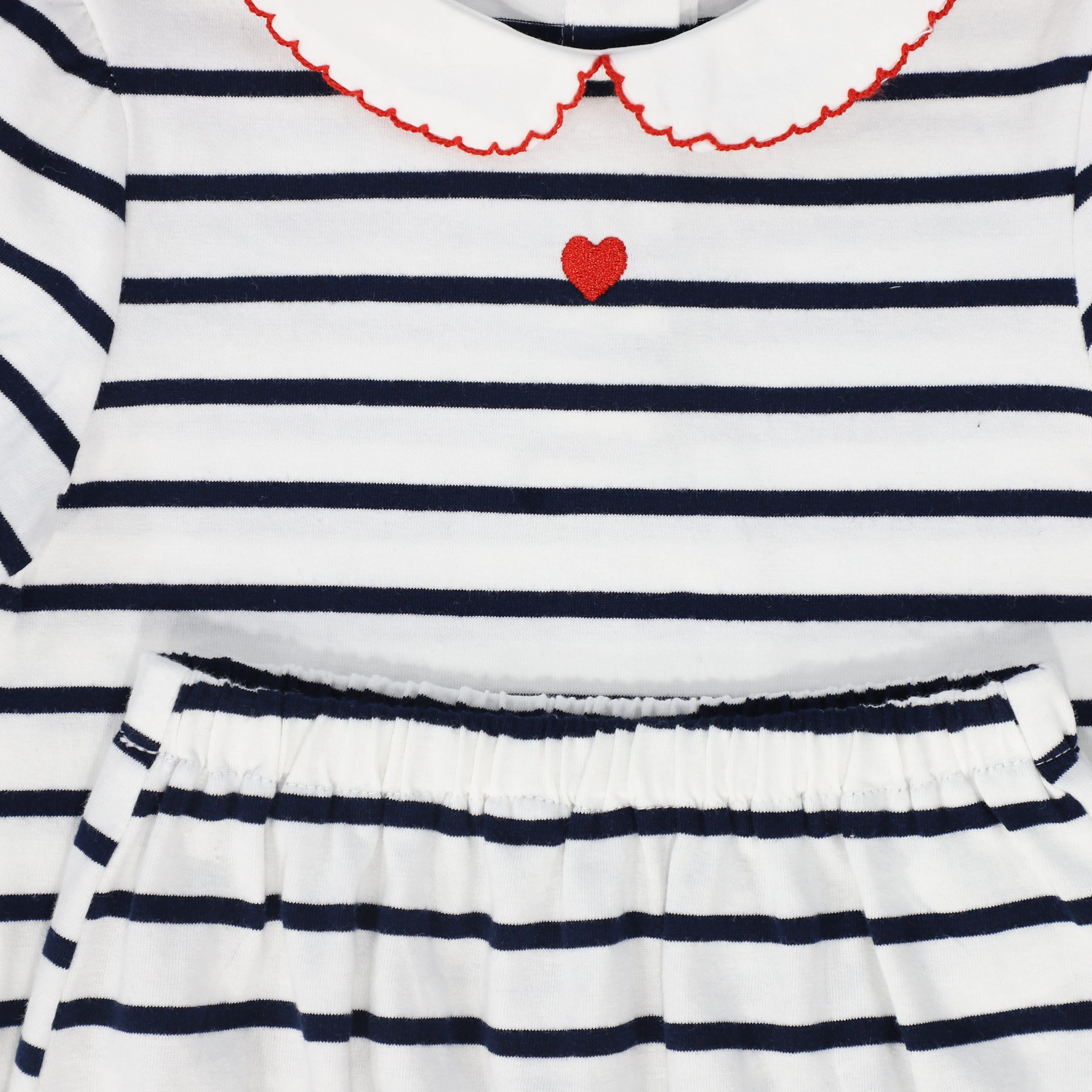 BAMBOO NAVY/WHITE STRIPE COLLAR BLOOMERS SET - Image 2