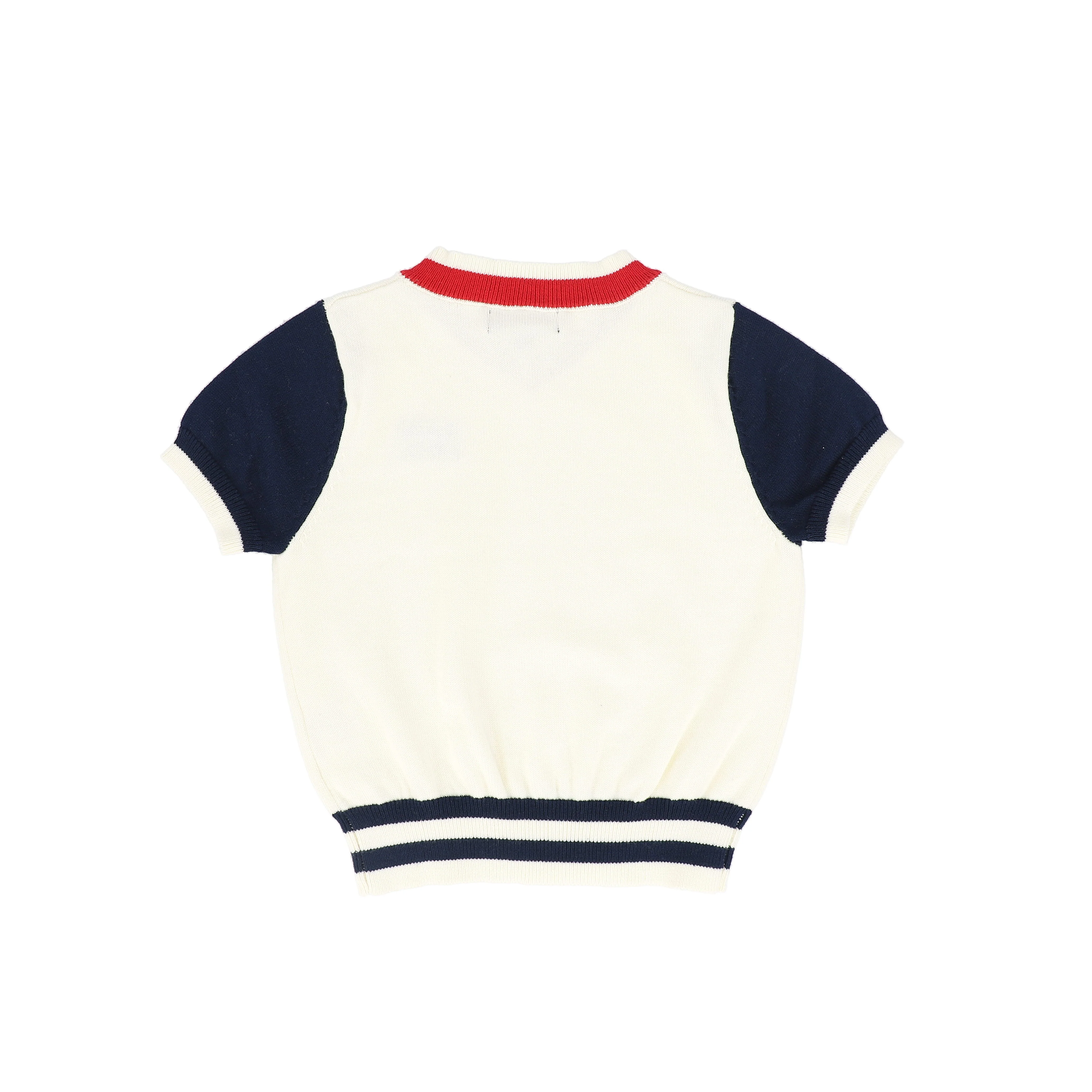 BAMBOO NAVY/WHITE COLORBLOCK EMBLEM SWEATER SET - Image 3