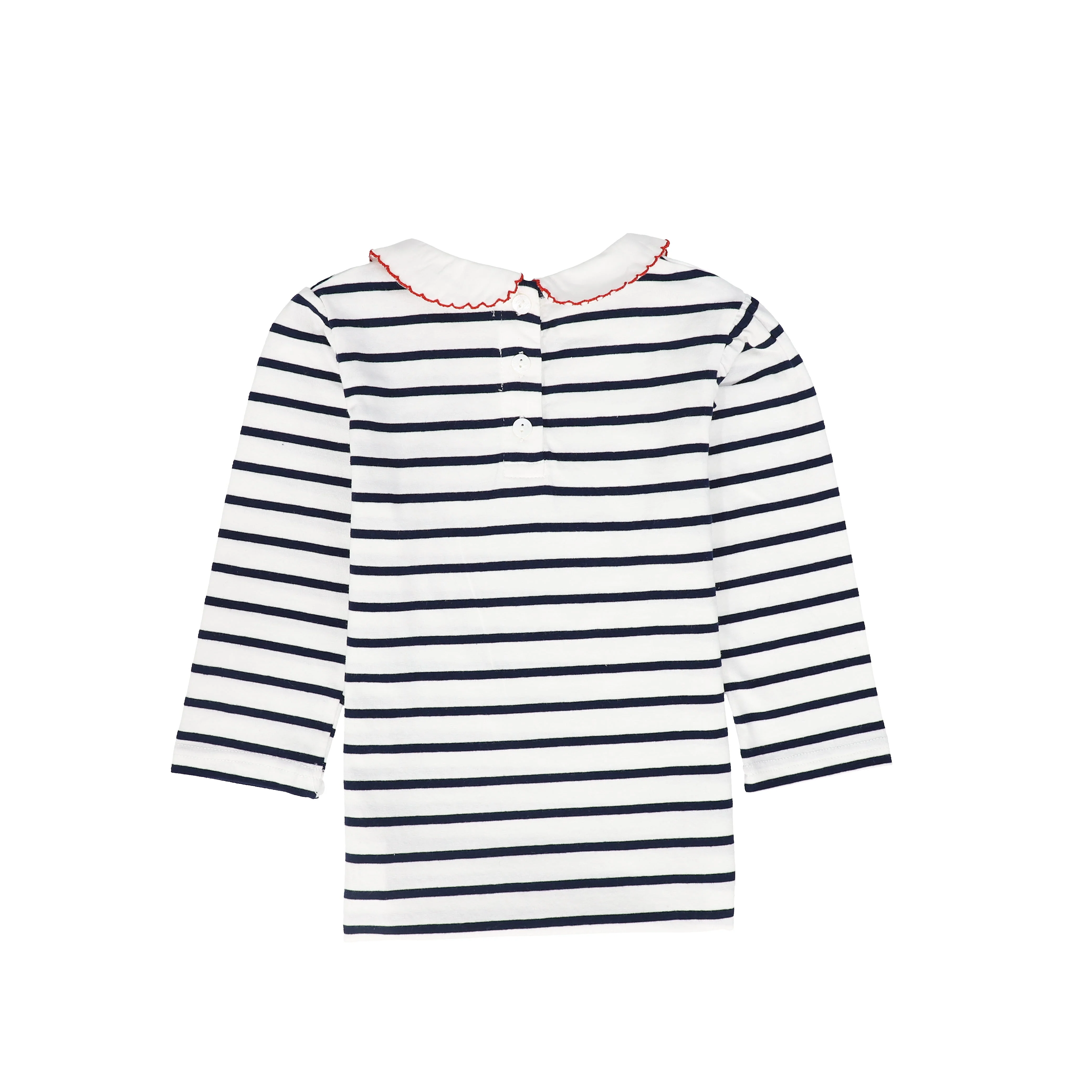 BAMBOO NAVY/WHITE STRIPE COLLAR TEE - Image 2