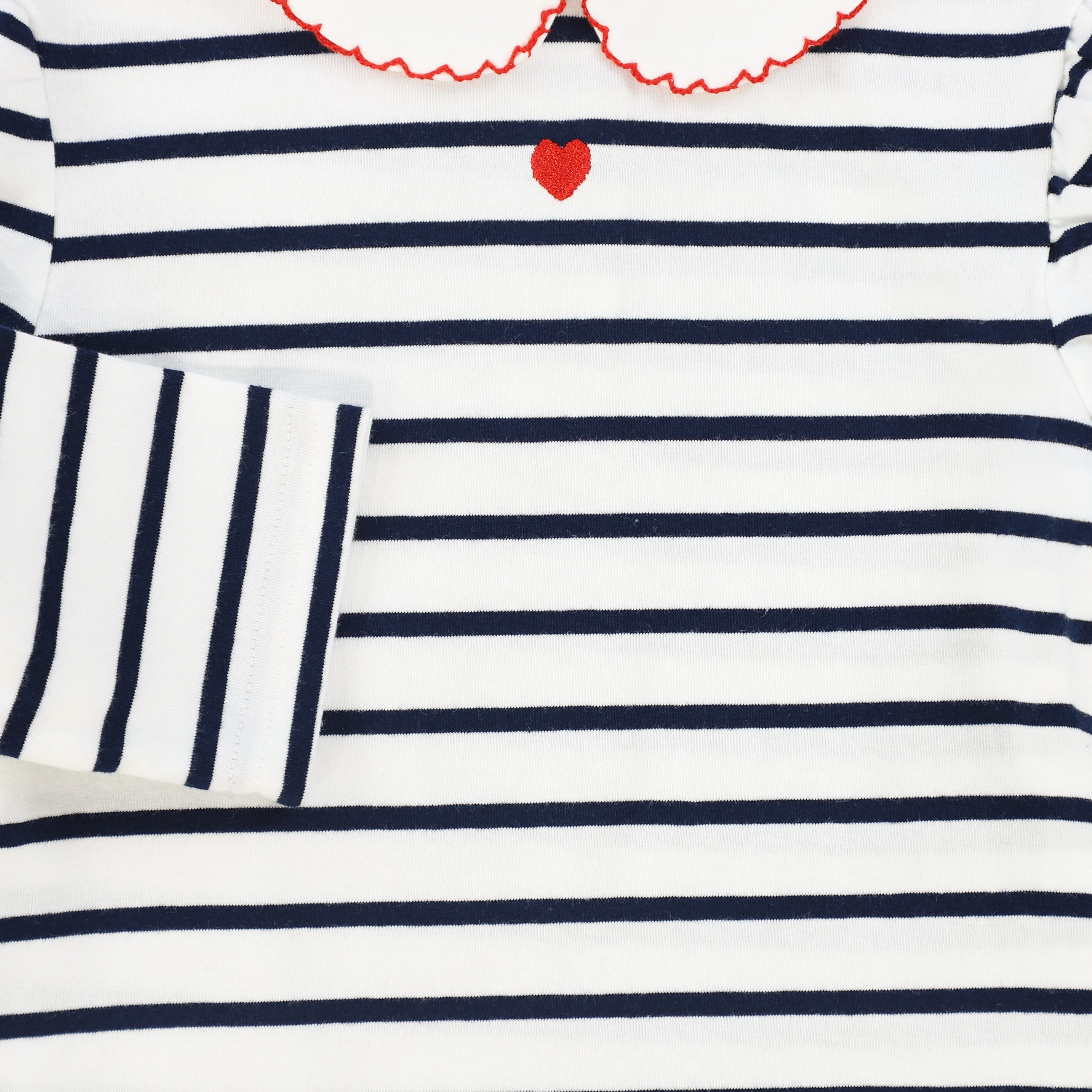 BAMBOO NAVY/WHITE STRIPE COLLAR TEE - Image 3