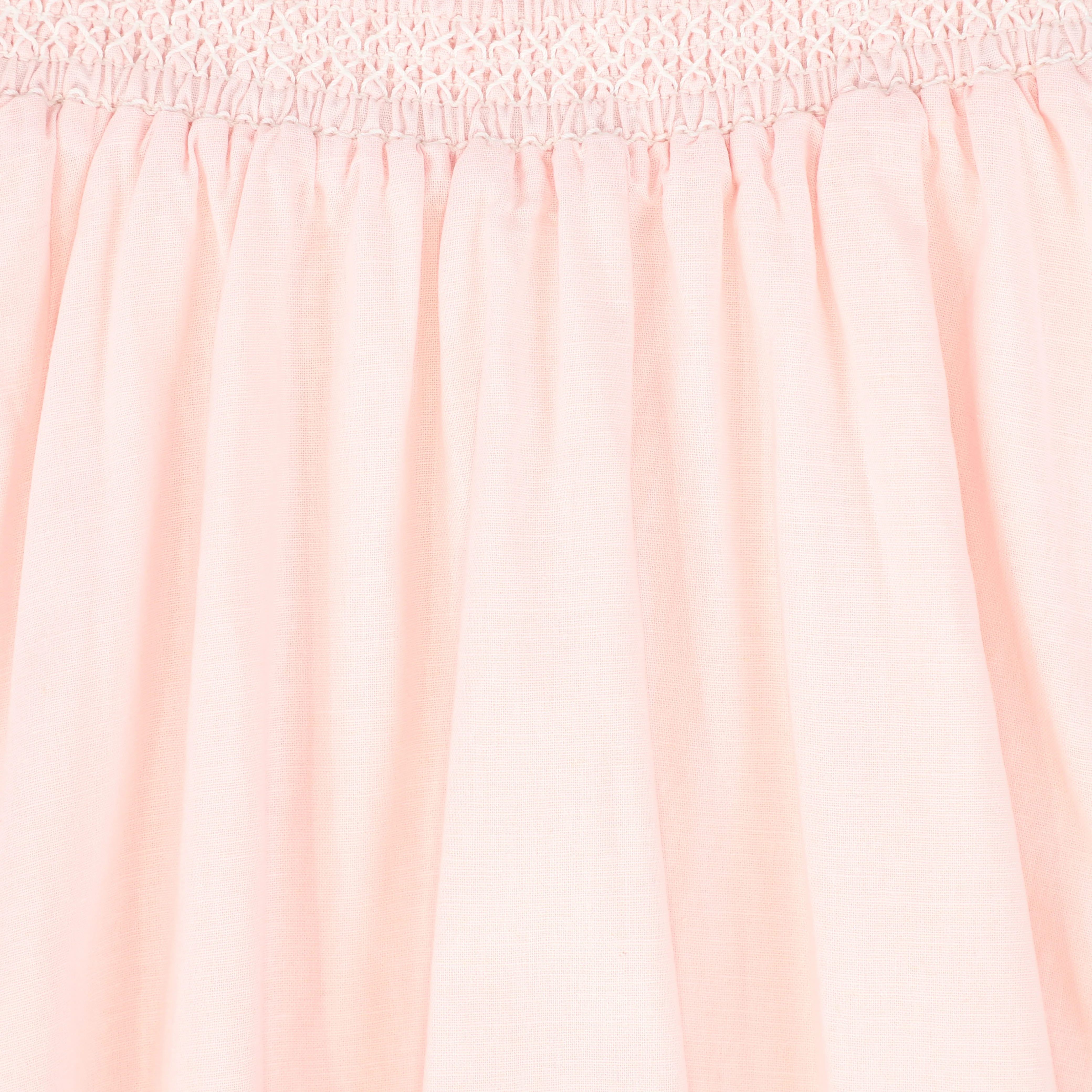 BAMBOO PINK SMOCKED FLAIR SKIRT - Image 3
