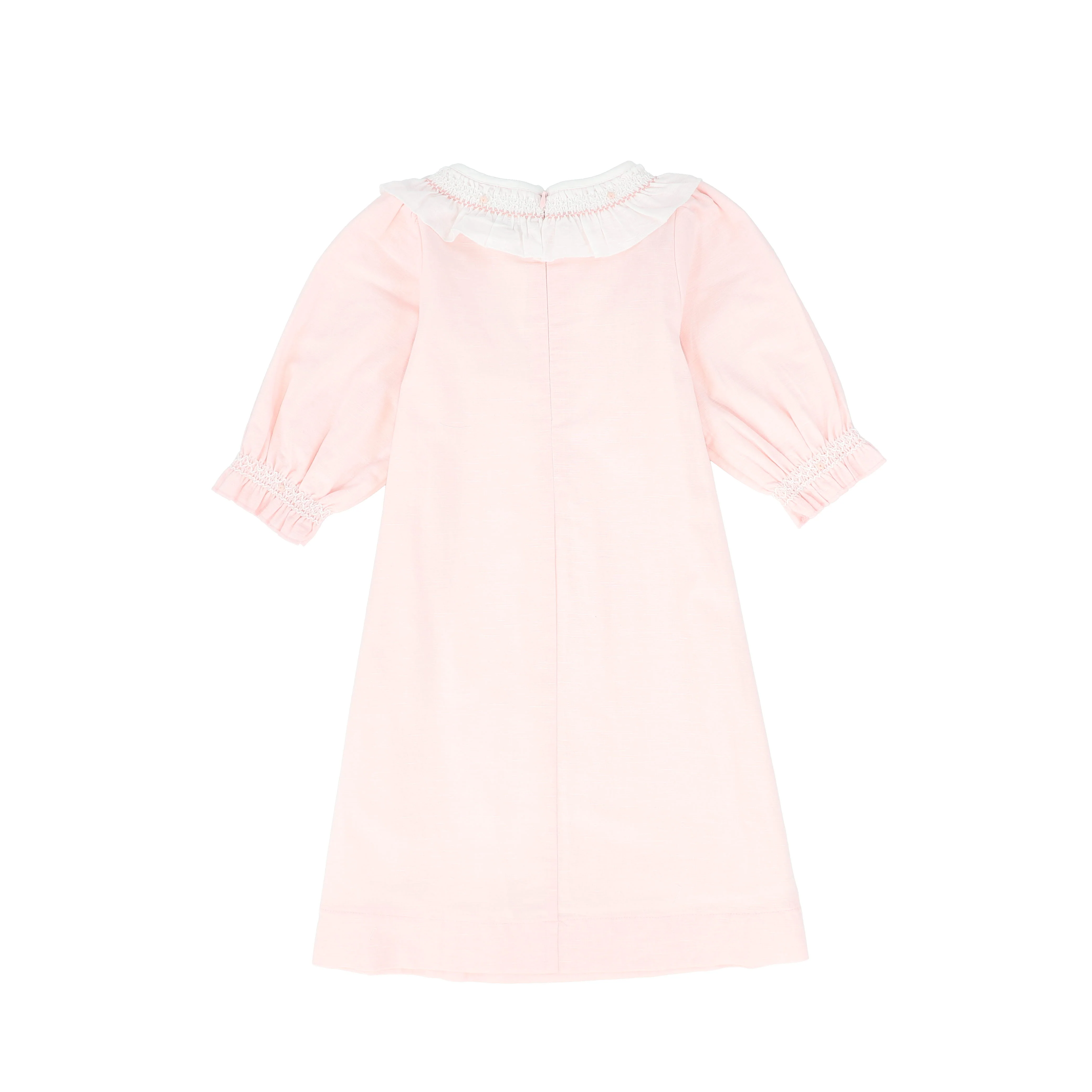 BAMBOO PINK SMOCKED RUFFLE TRIM DRESS - Image 2