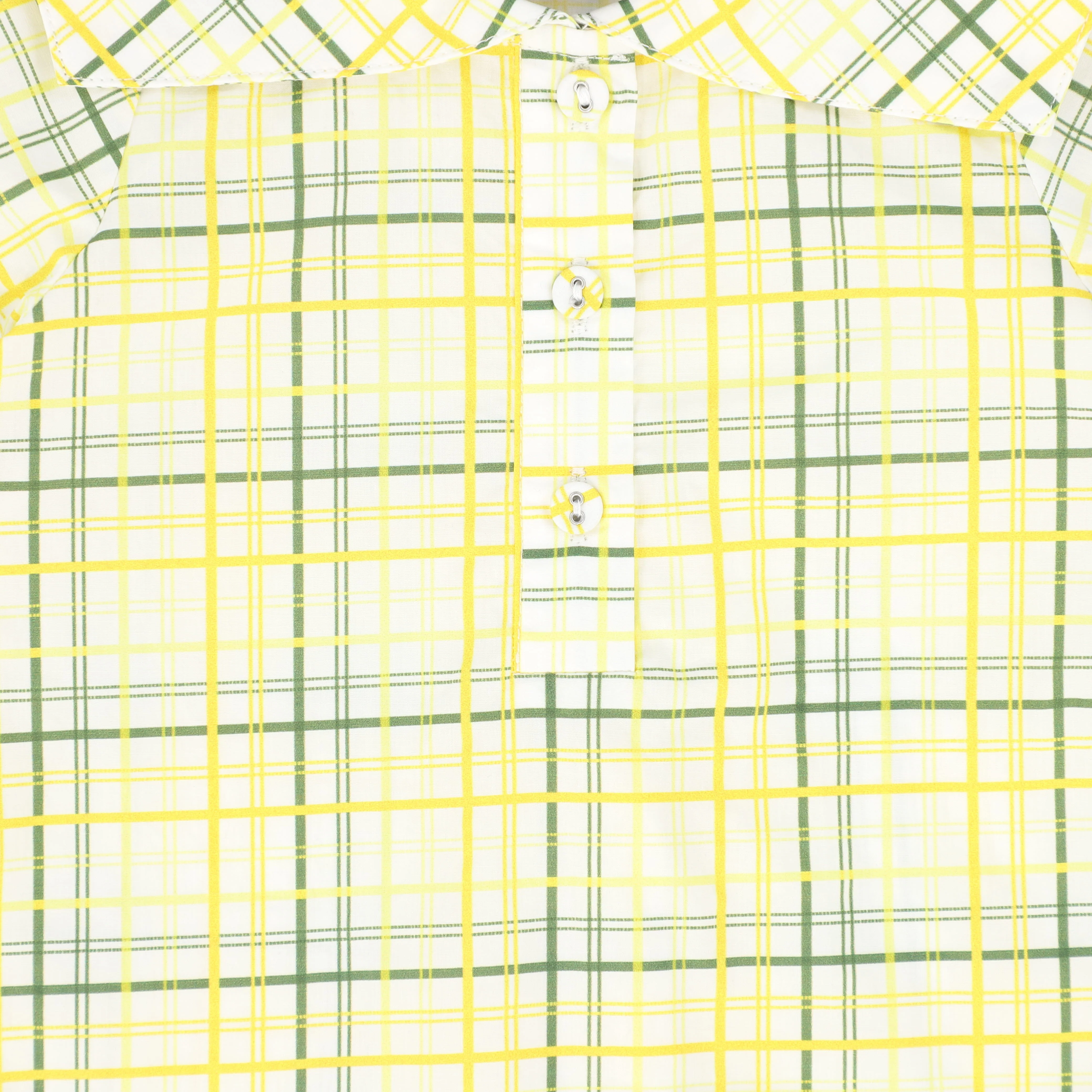 BAMBOO YELLOW PLAID SAILOR COLLAR SET - Image 2