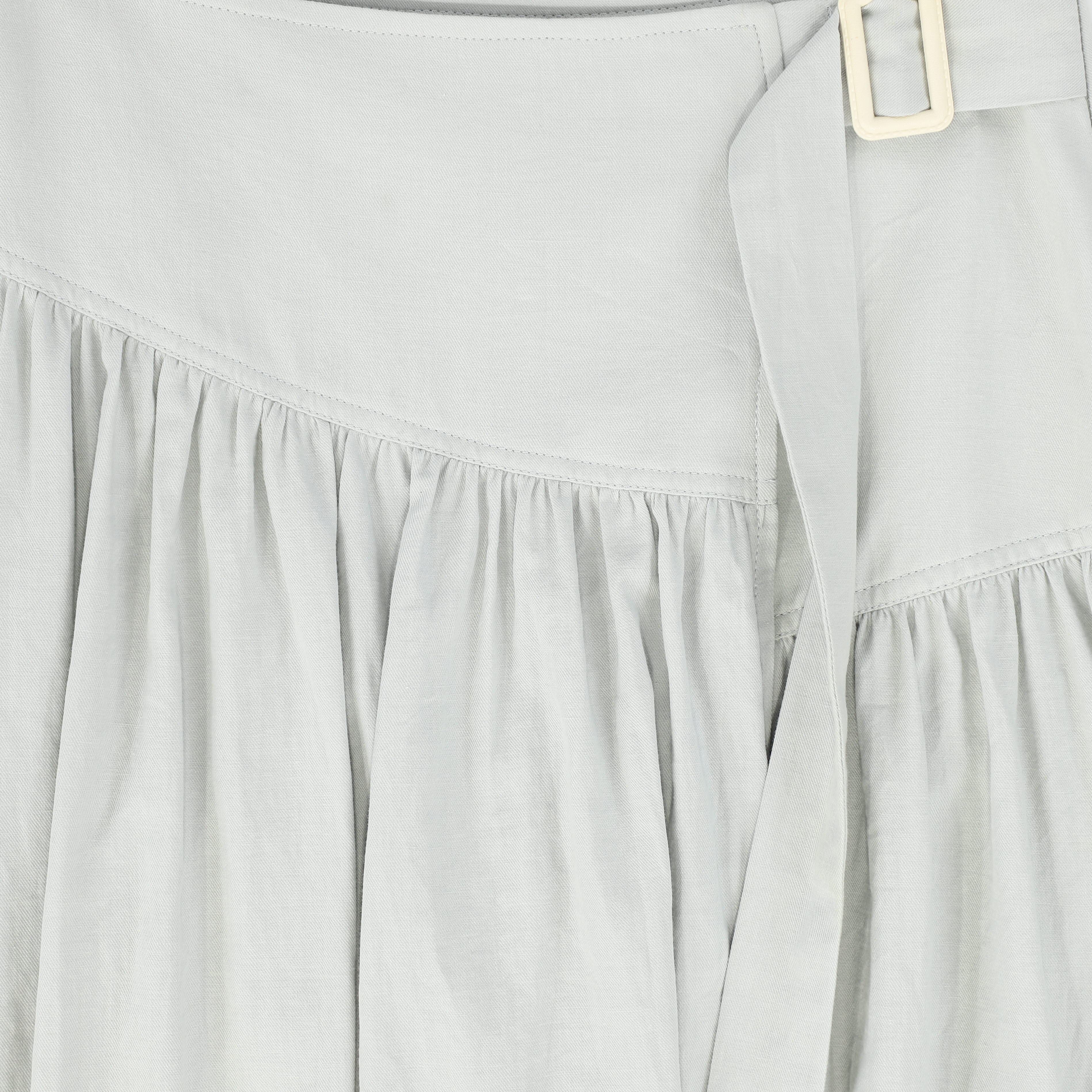 BAMBOO SAGE WRAP BUCKLE SKIRT - Image 3