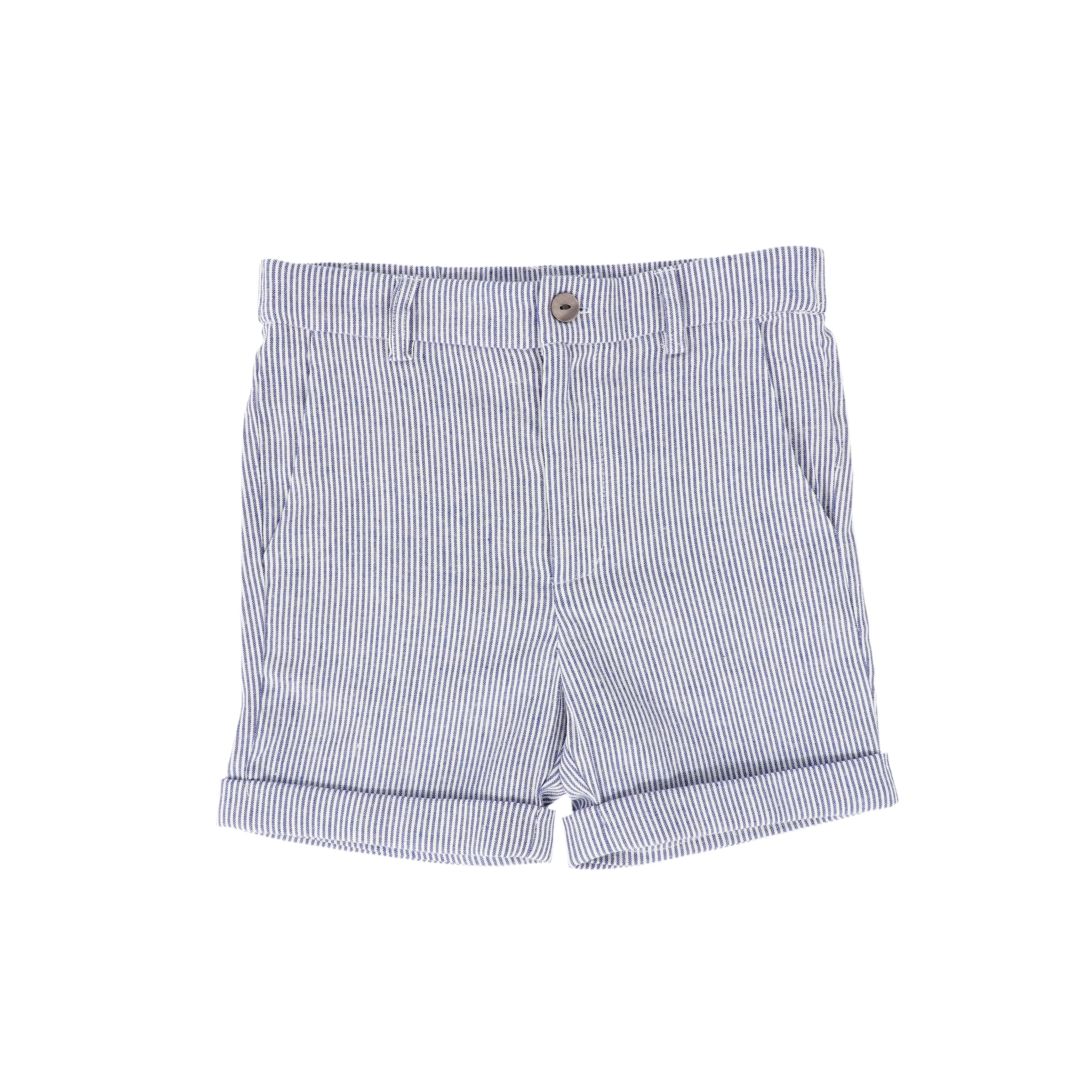 BAMBOO NAVY/WHITE STRIPED SHORTS [FINAL SALE]