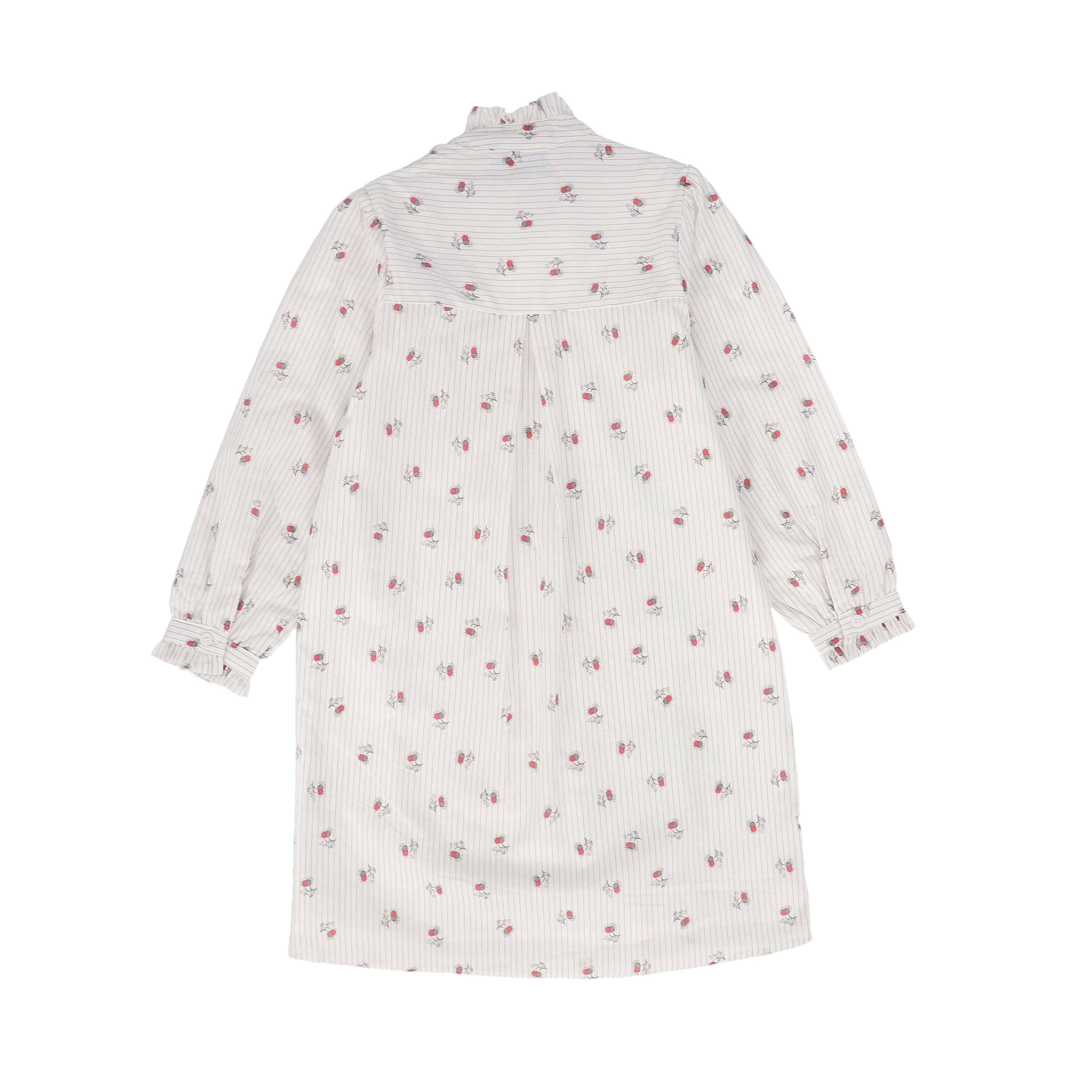 BAMBOO WHITE CHERRY PRINT LS DRESS [FINAL SALE] - Image 2