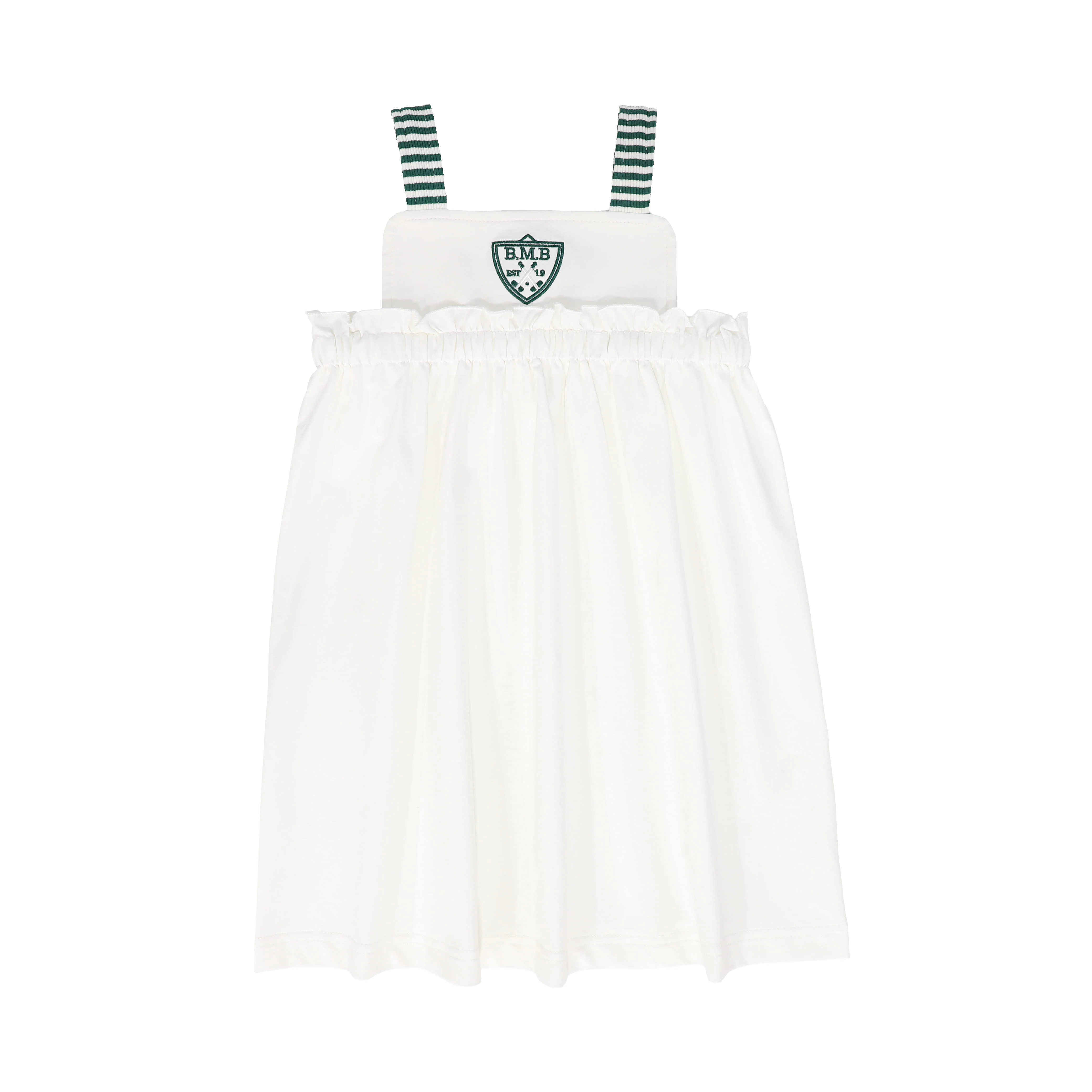 BAMBOO WHITE EMBLEM TRIM HIGH WAIST JUMPER