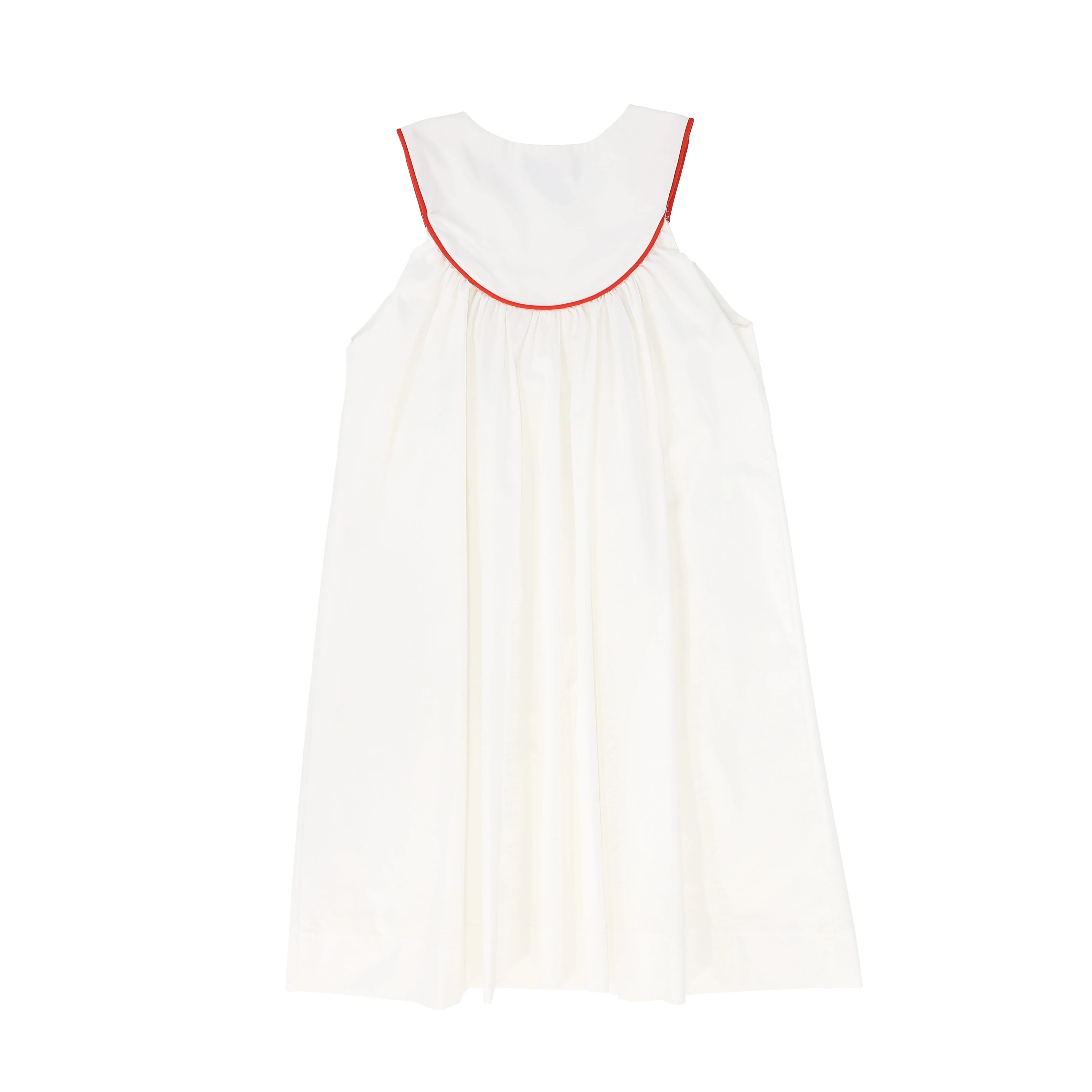 BAMBOO WHITE EMBROIDERED PIPED TRIM JUMPER - Image 2