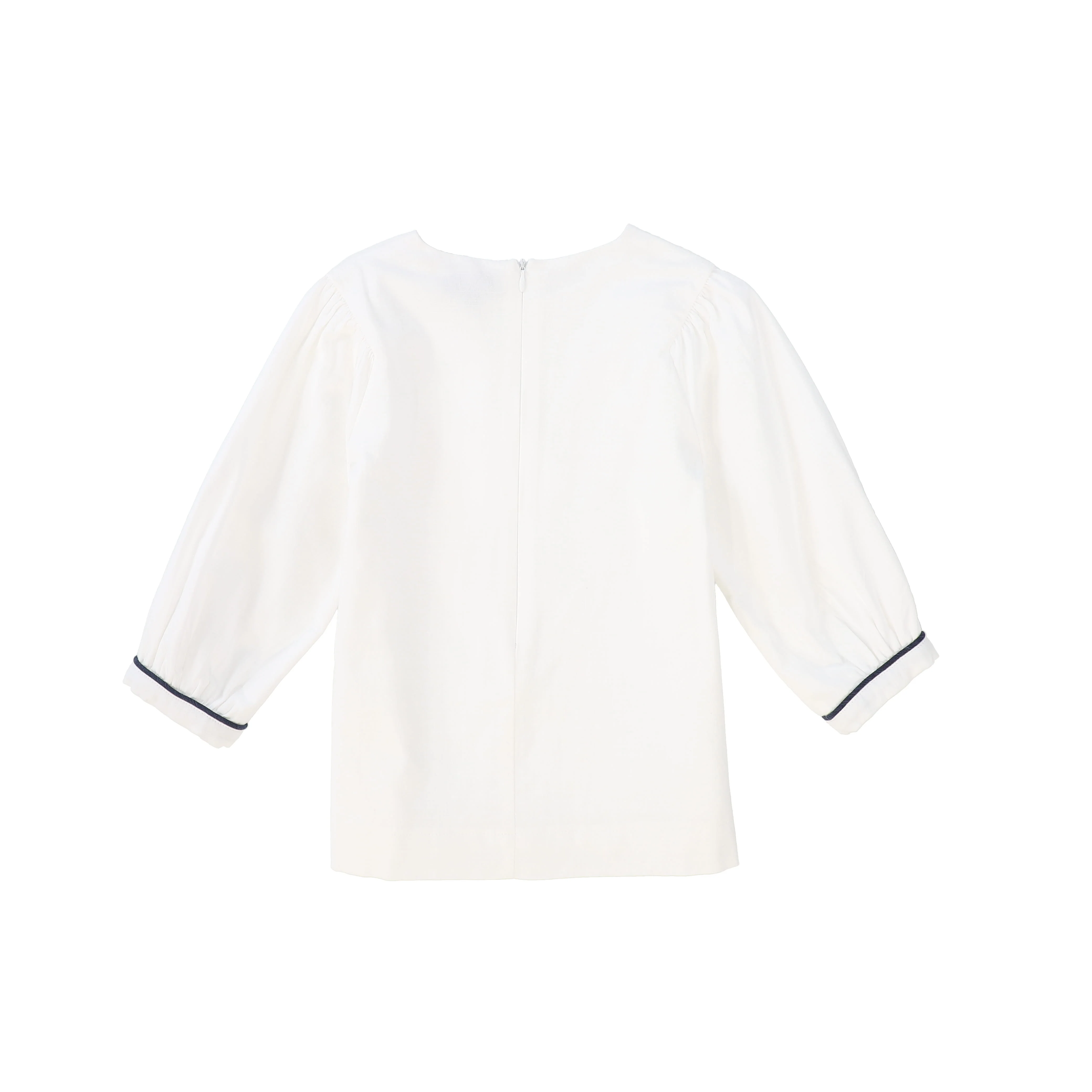 BAMBOO WHITE PUFF SLEEVED BLOUSE - Image 2