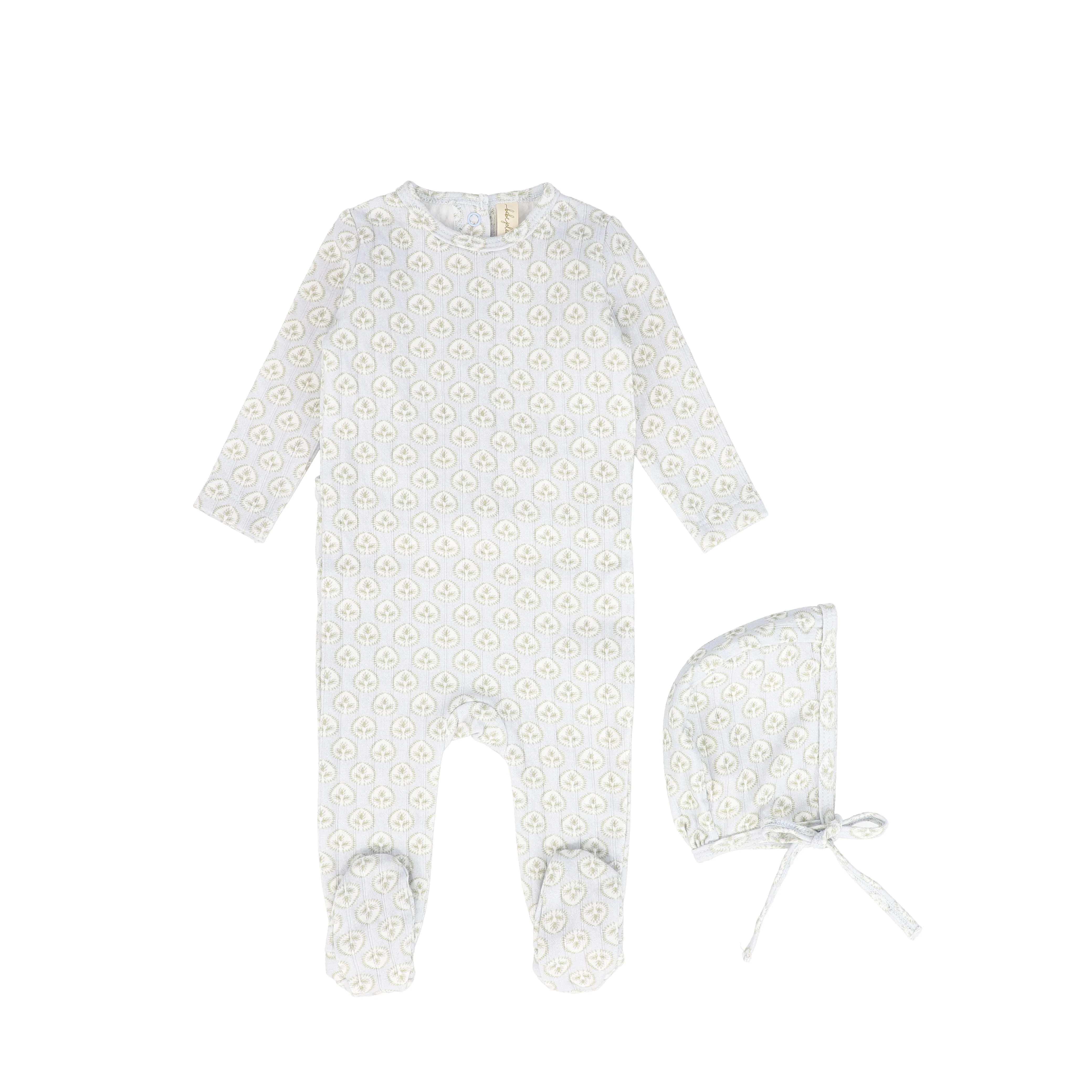 BEBE JOLEE BLUE POINTELLE PETAL FOOTIE