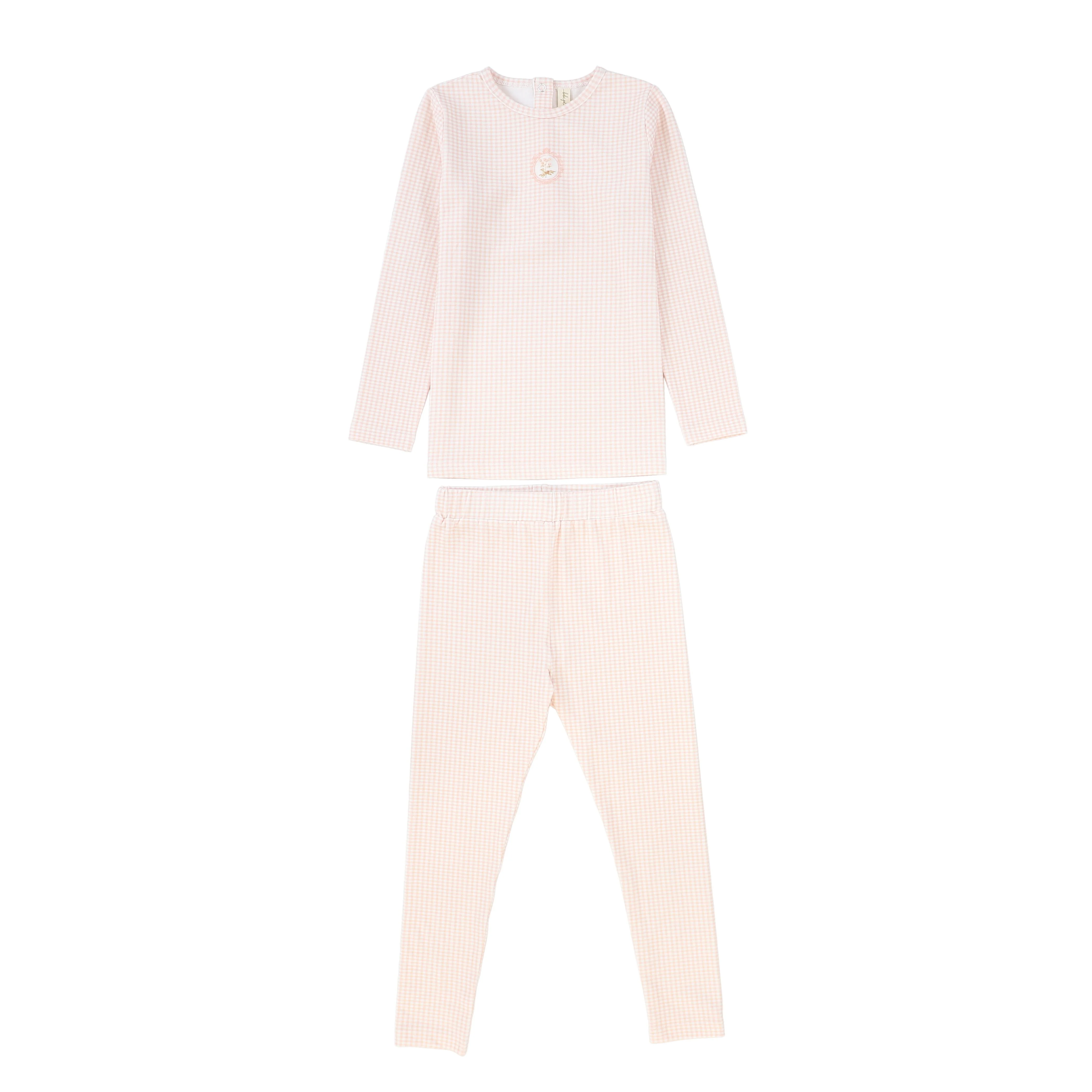 BEBE JOLEE PINK GINGHAM FRAME PAJAMAS [FINAL SALE]